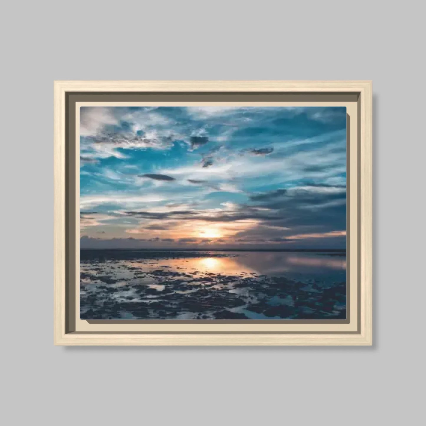 Natural Framed Closeup 16x20 Vertical Canvas (4.5) Mockup For TIB
