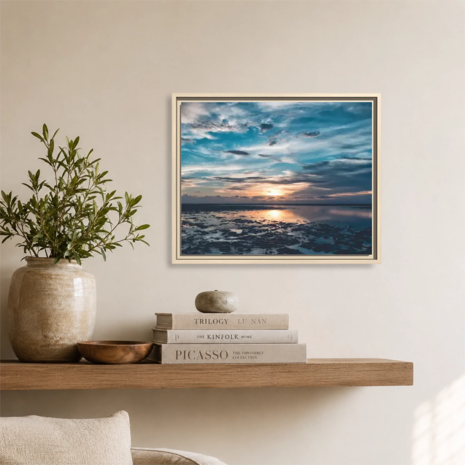Natural framed Horizontal 5.4 20x16 Canvas Mockup for TIB