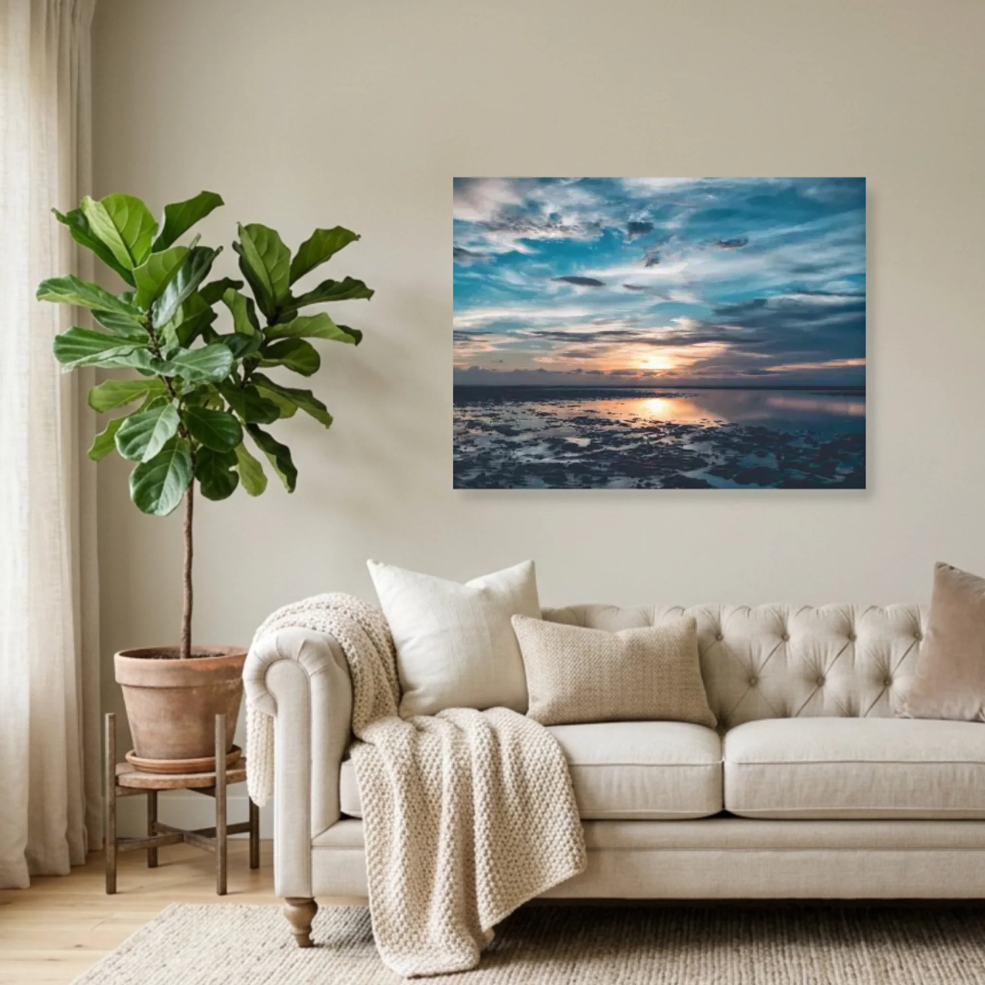 Unframed Horizontal 4.3 Rectangular Canvas Lifestyle Mockup