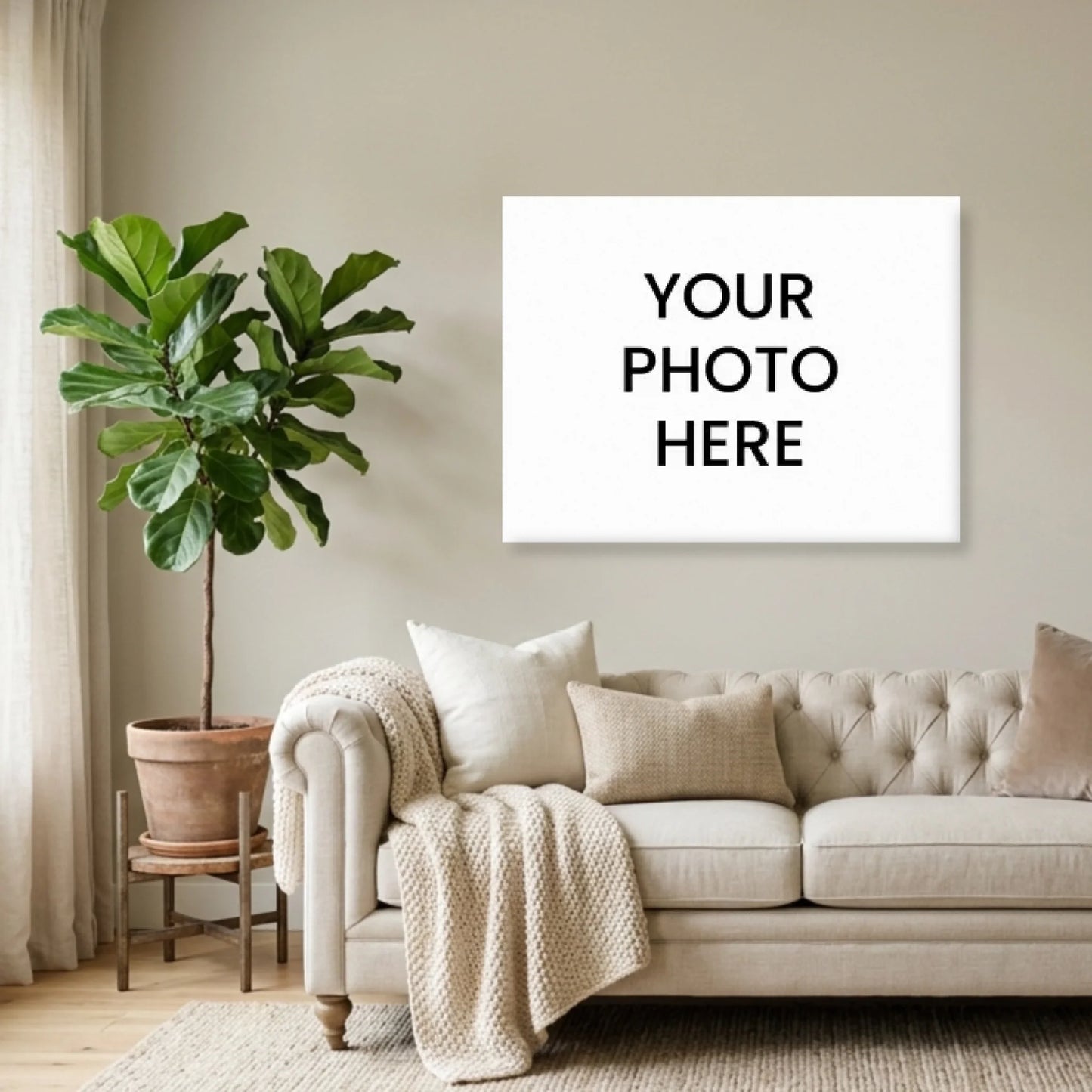 Unframed Horizontal 4.3 Rectangular Canvas Lifestyle Mockup