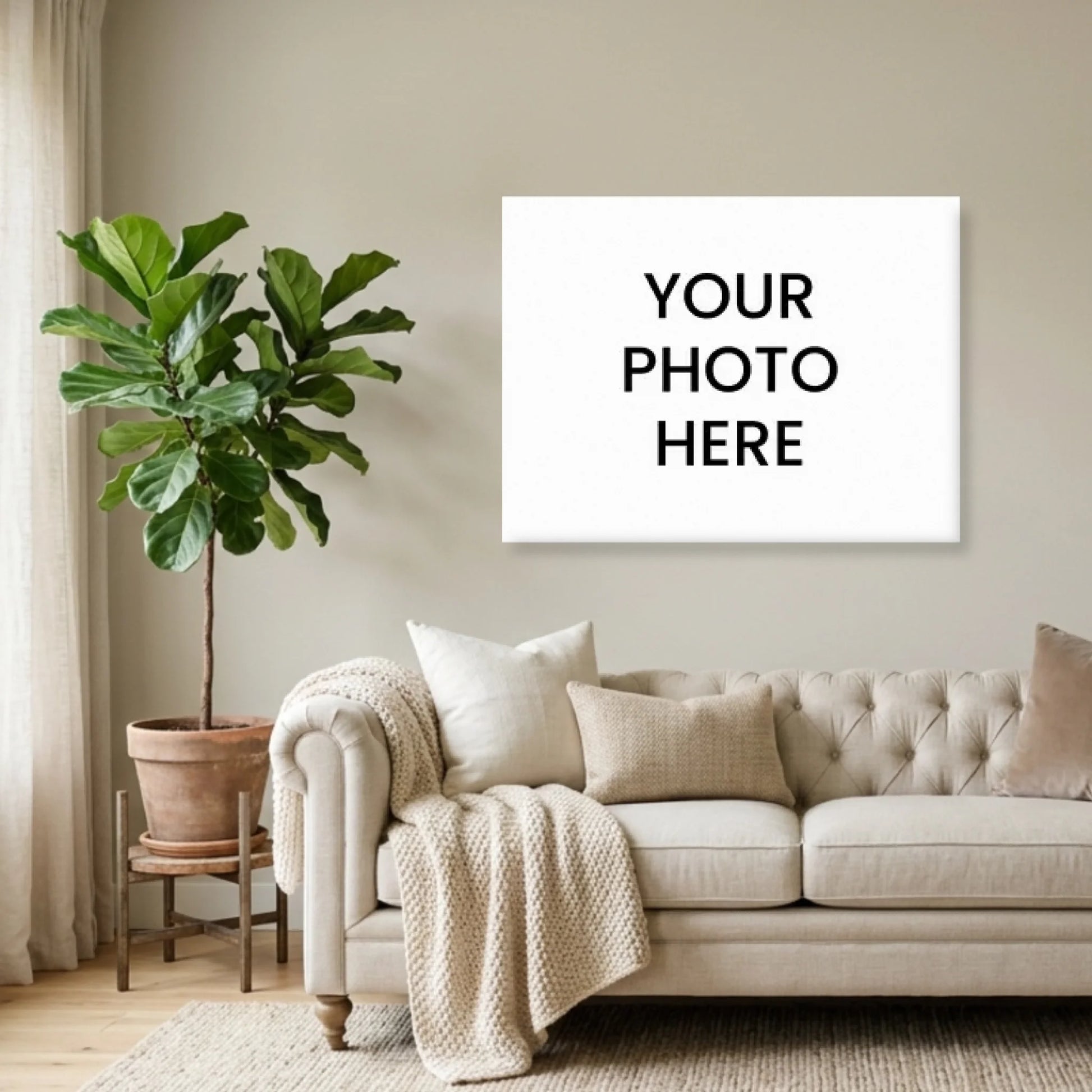 Unframed Horizontal 4.3 Rectangular Canvas Lifestyle Mockup