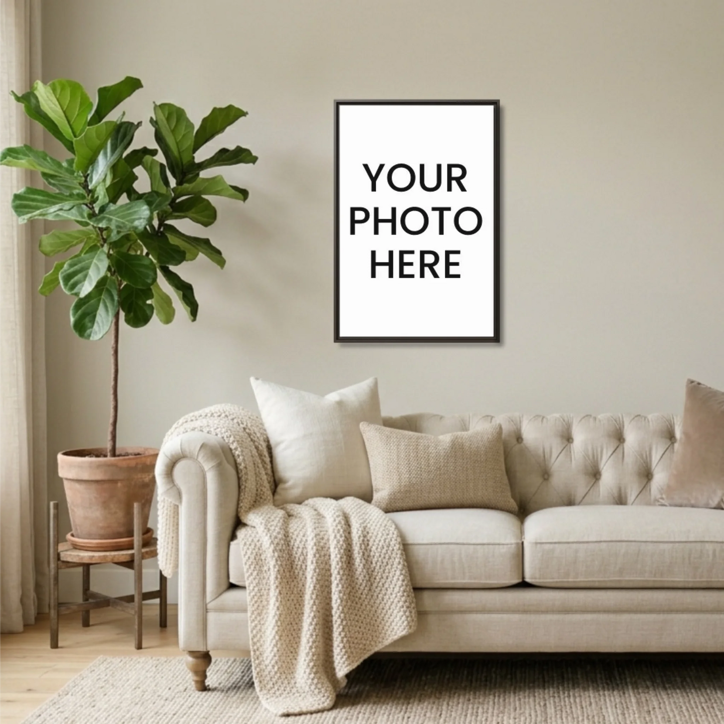 Espresso Framed 24x36 Vertical Canvas (2.3) Mockup For TIB