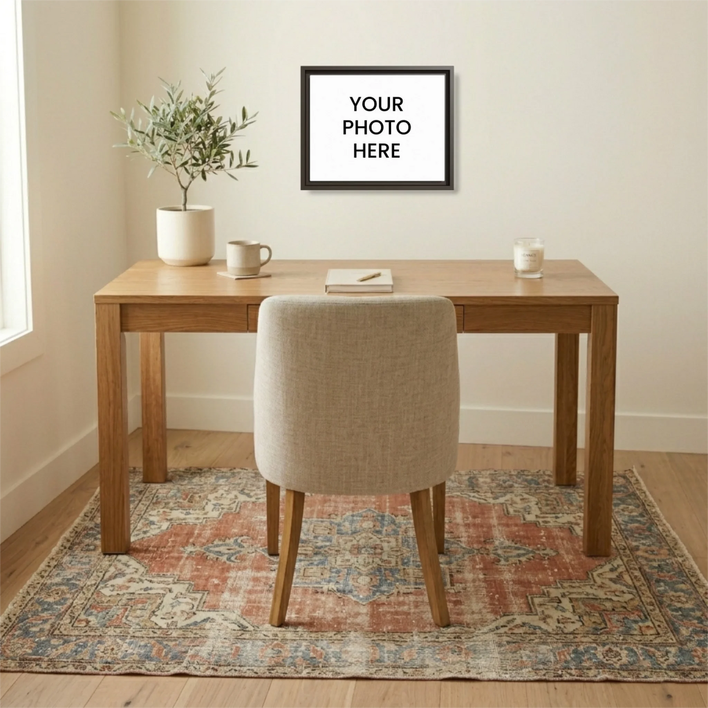 Espresso framed 14.11 Rectangular Canvas Lifestyle Mockup