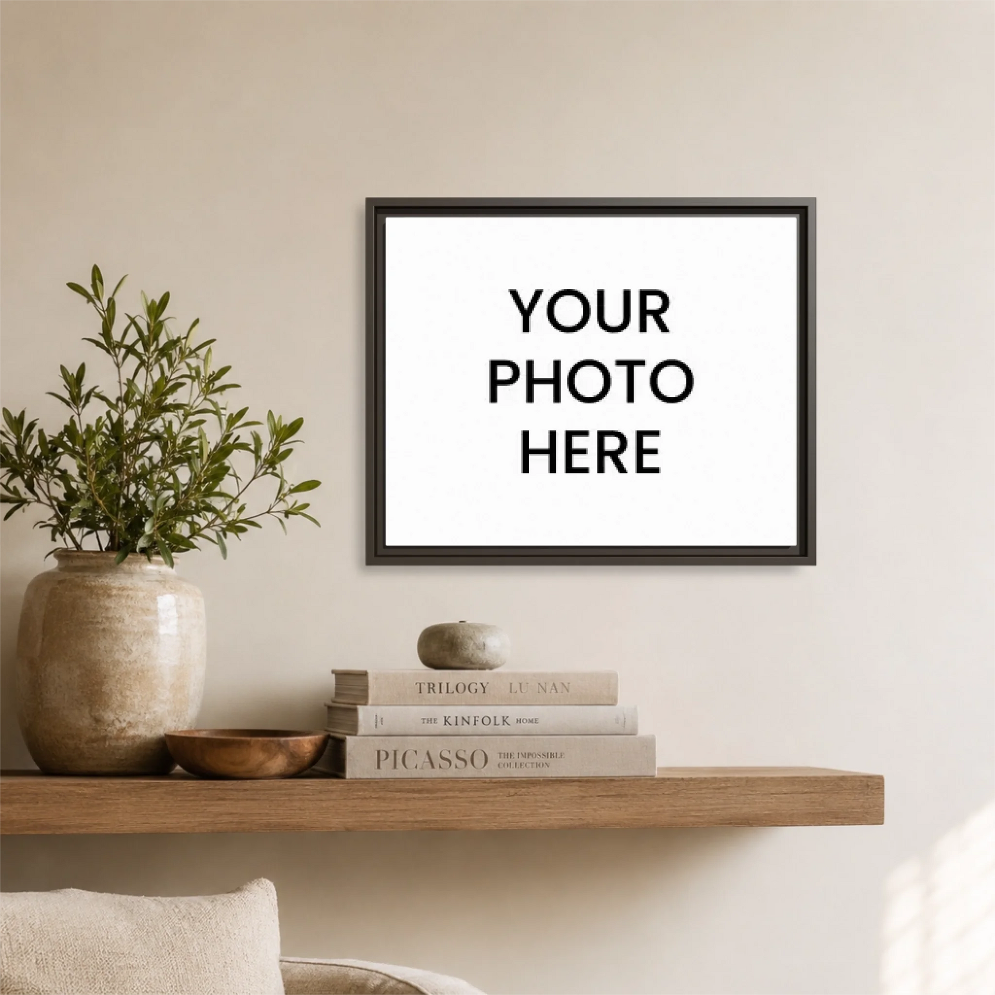 Espresso framed Horizontal 5.4 20x16 Canvas Mockup for TIB