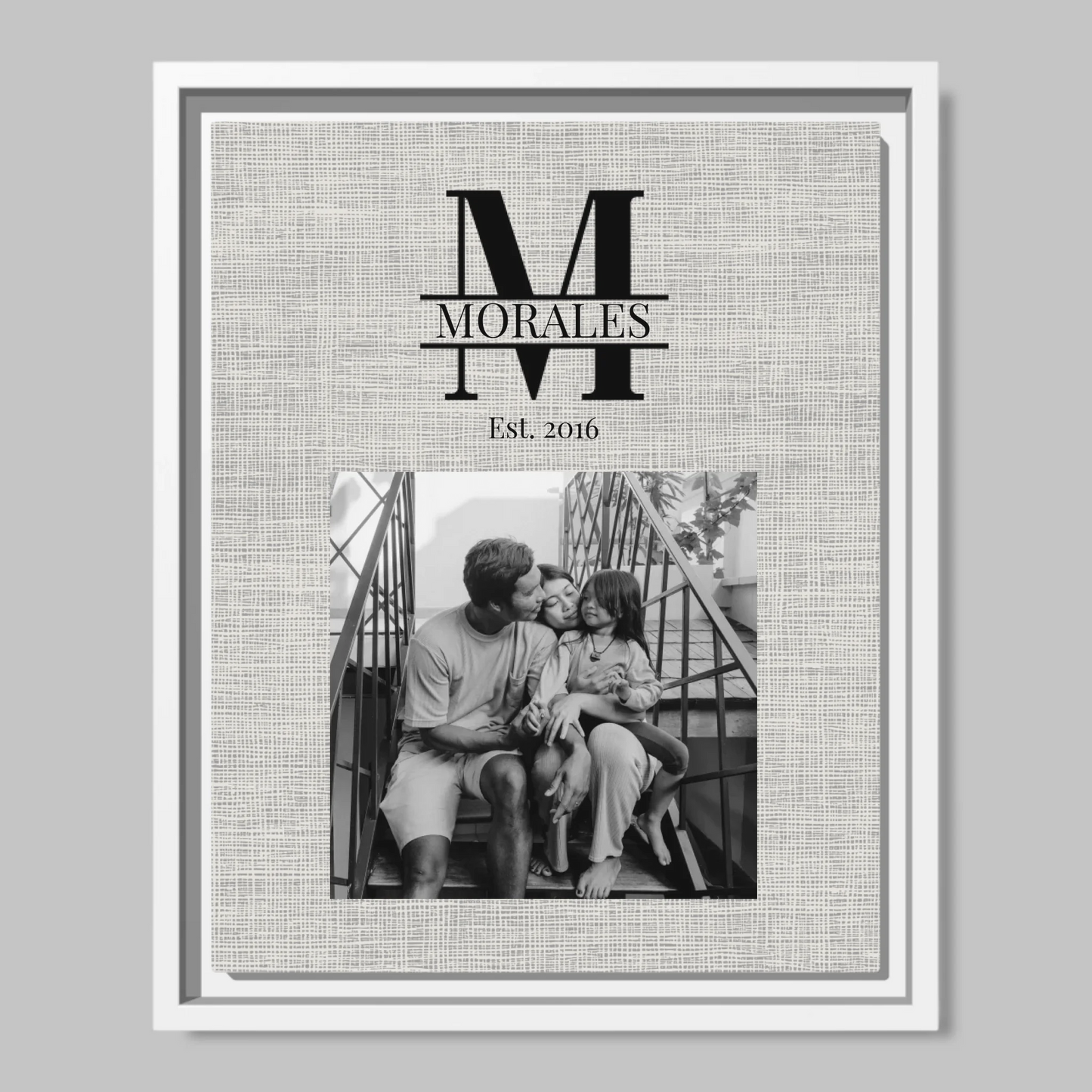 White Framed Closeup 11x14 (11.14) Vertical Canvas Mockup