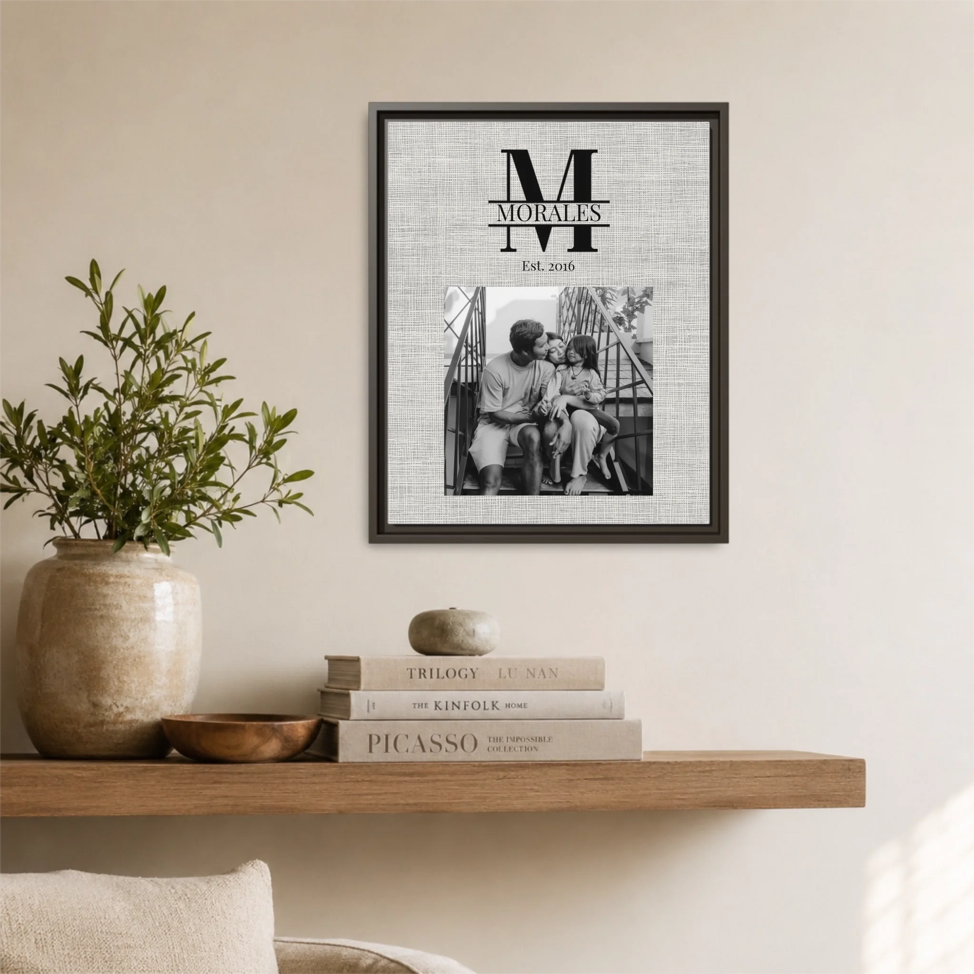 Espresso Framed 16x20 Vertical Canvas (4.5) Mockup For TIB