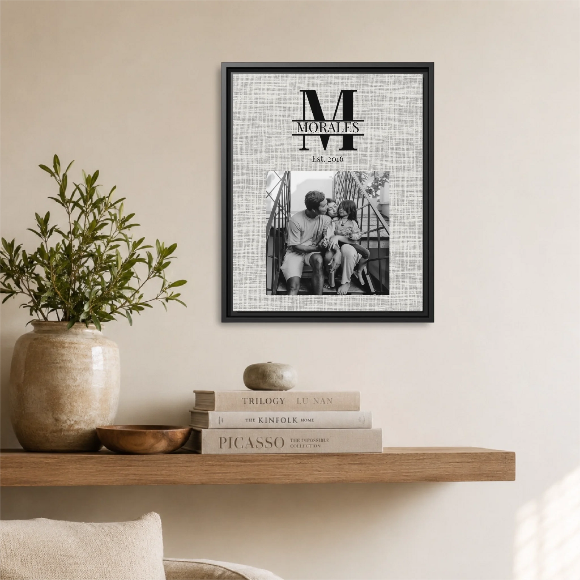 Black Framed 16x20 Vertical Canvas (4.5) Mockup For TIB