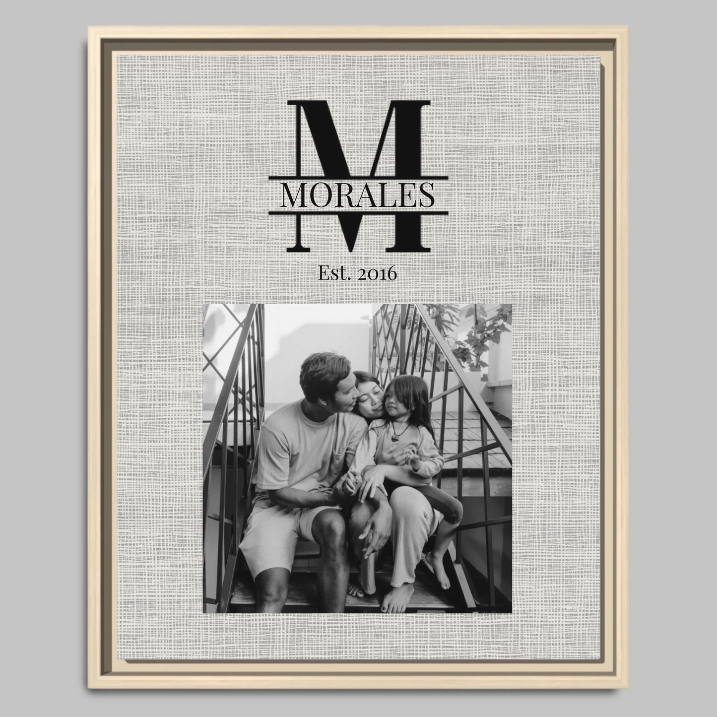 Natural Framed Closeup 16x20 Vertical Canvas (4.5) Mockup For TIB
