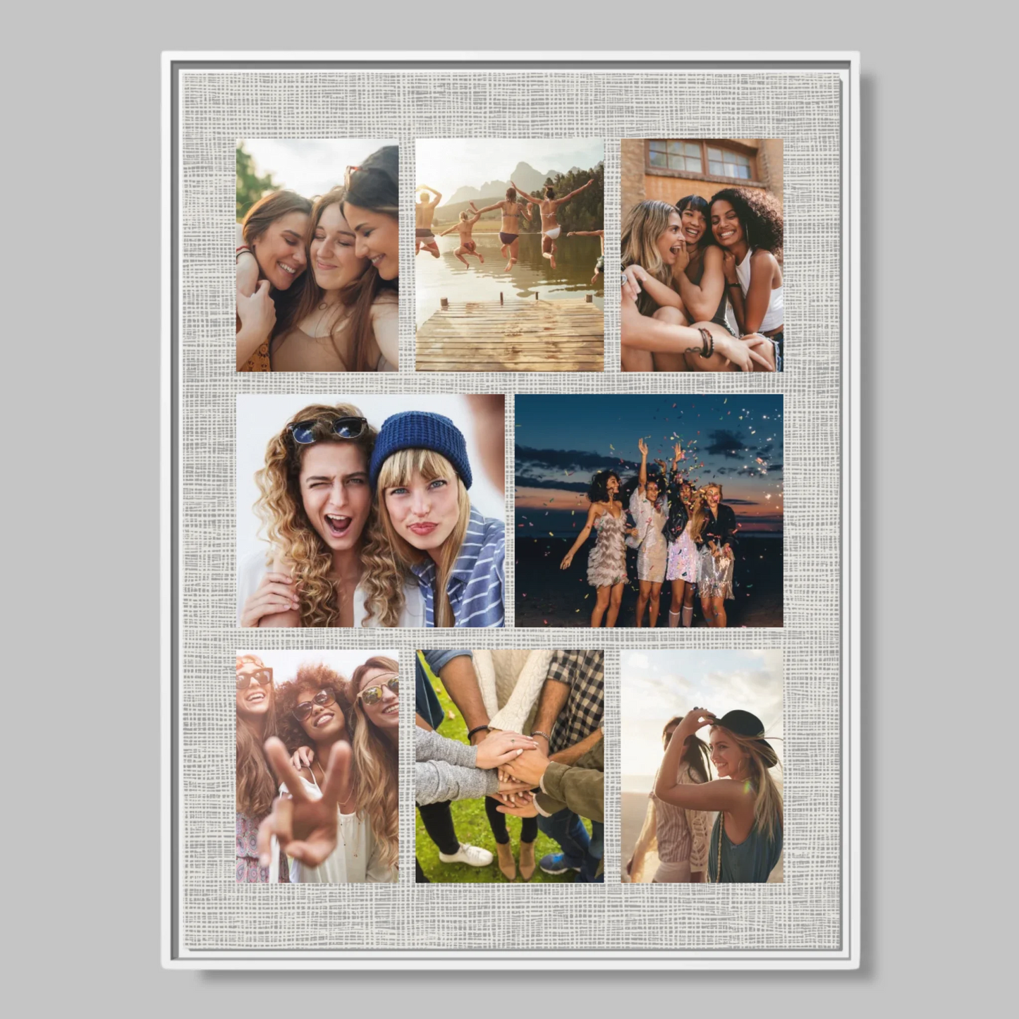 White Framed Closeup 30x40 (3.4) Vertical Rectangular Canvas