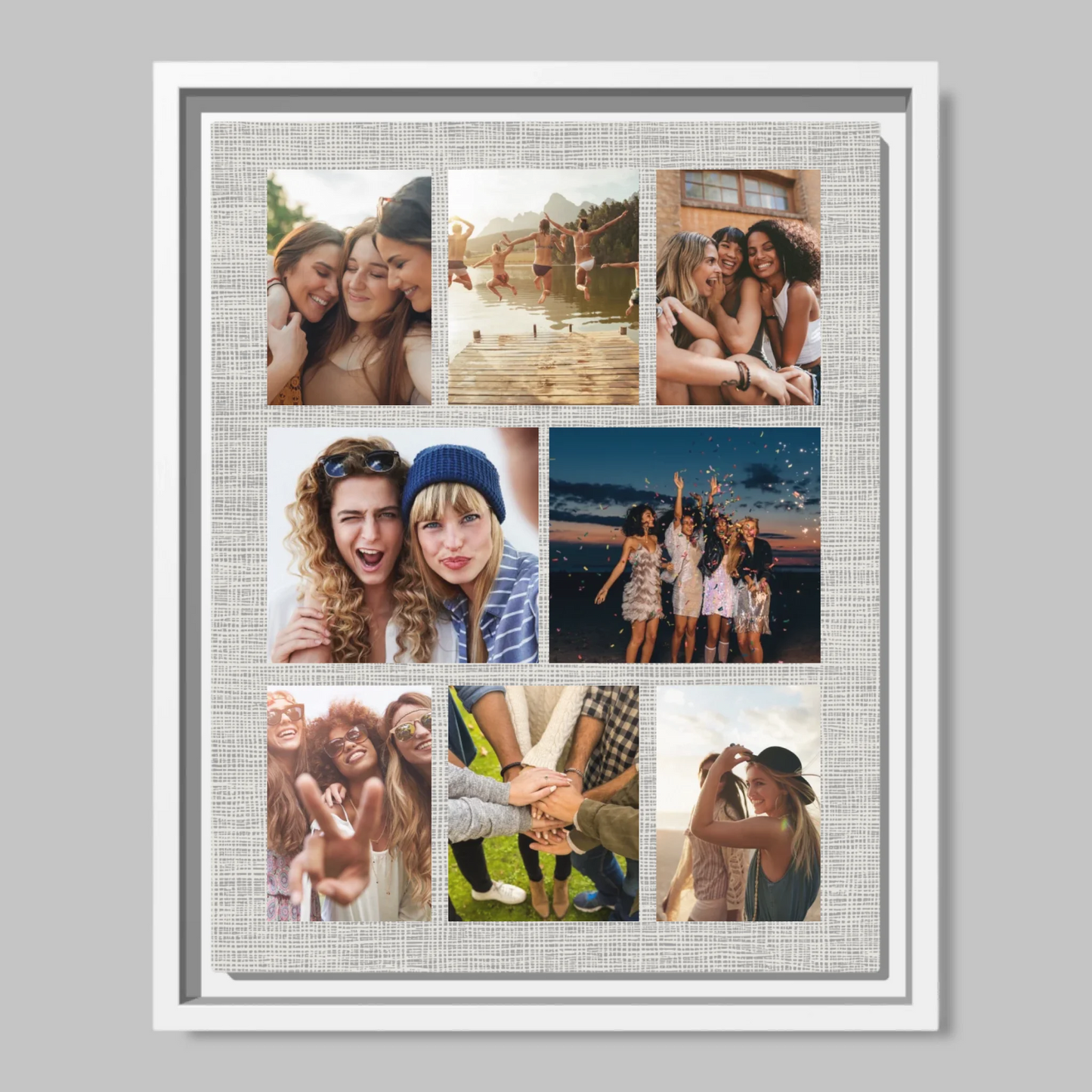 White Framed Closeup 11x14 (11.14) Vertical Canvas Mockup