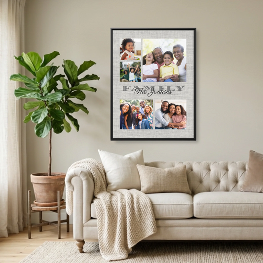 Black Framed 30x40 (3.4) Vertical Rectangular Canvas
