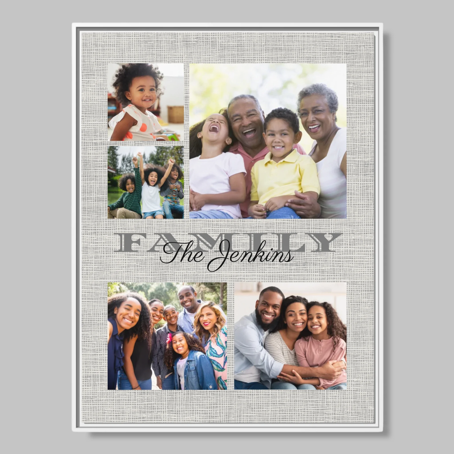 White Framed Closeup 30x40 (3.4) Vertical Rectangular Canvas