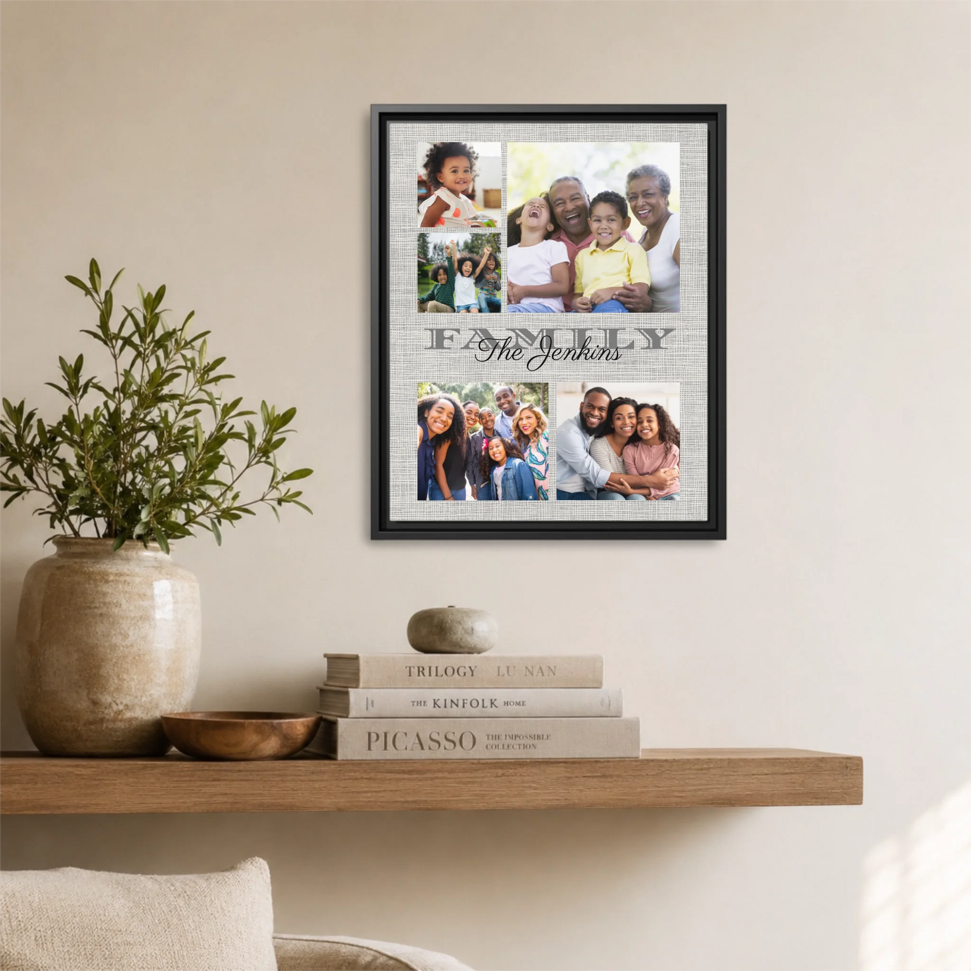 Black Framed 16x20 Vertical Canvas (4.5) Mockup For TIB