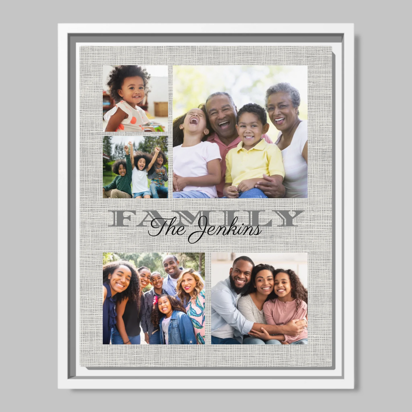 White Framed Closeup 11x14 (11.14) Vertical Canvas Mockup