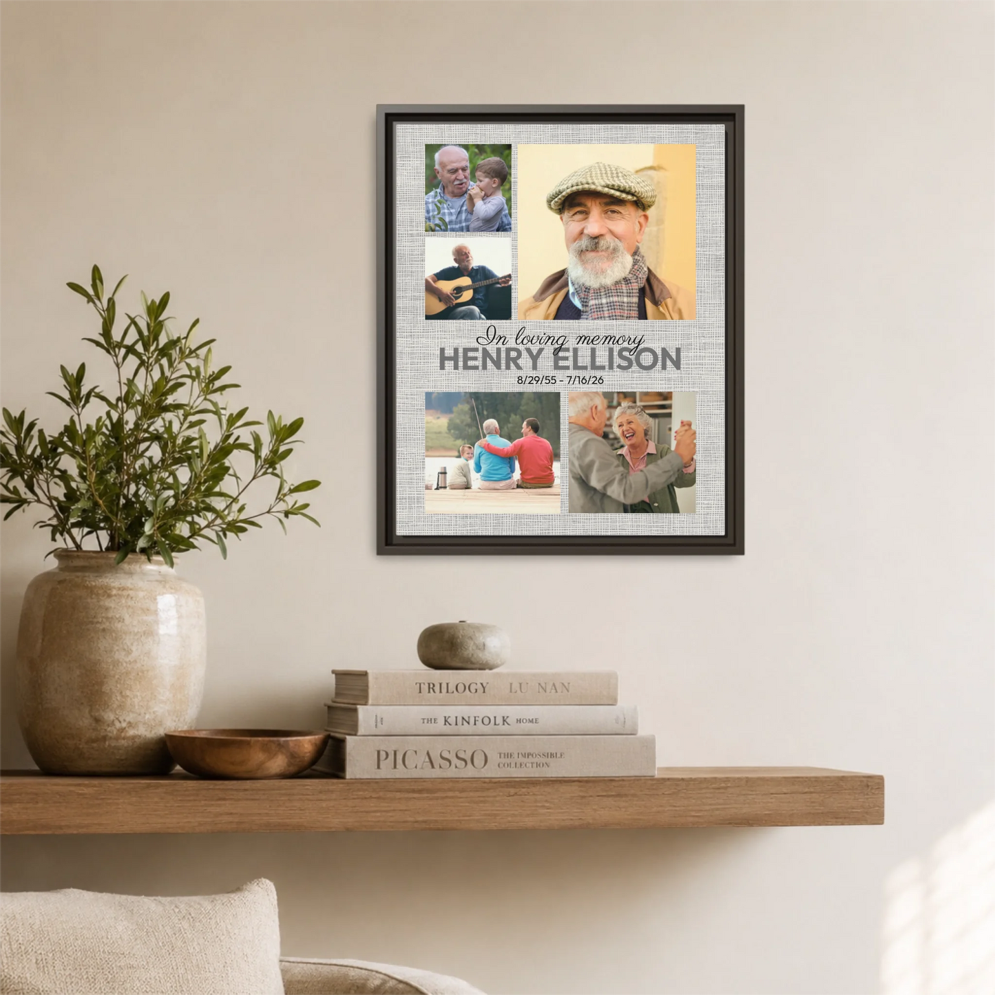 Espresso Framed 16x20 Vertical Canvas (4.5) Mockup For TIB