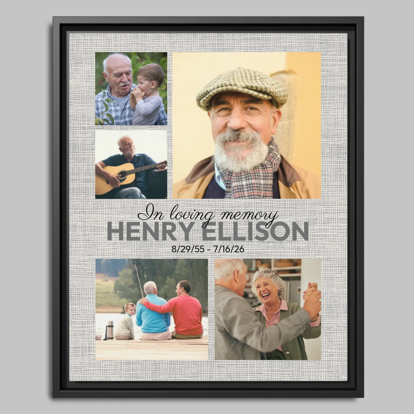 Black Framed Closeup 16x20 Vertical Canvas (4.5) Mockup For TIB