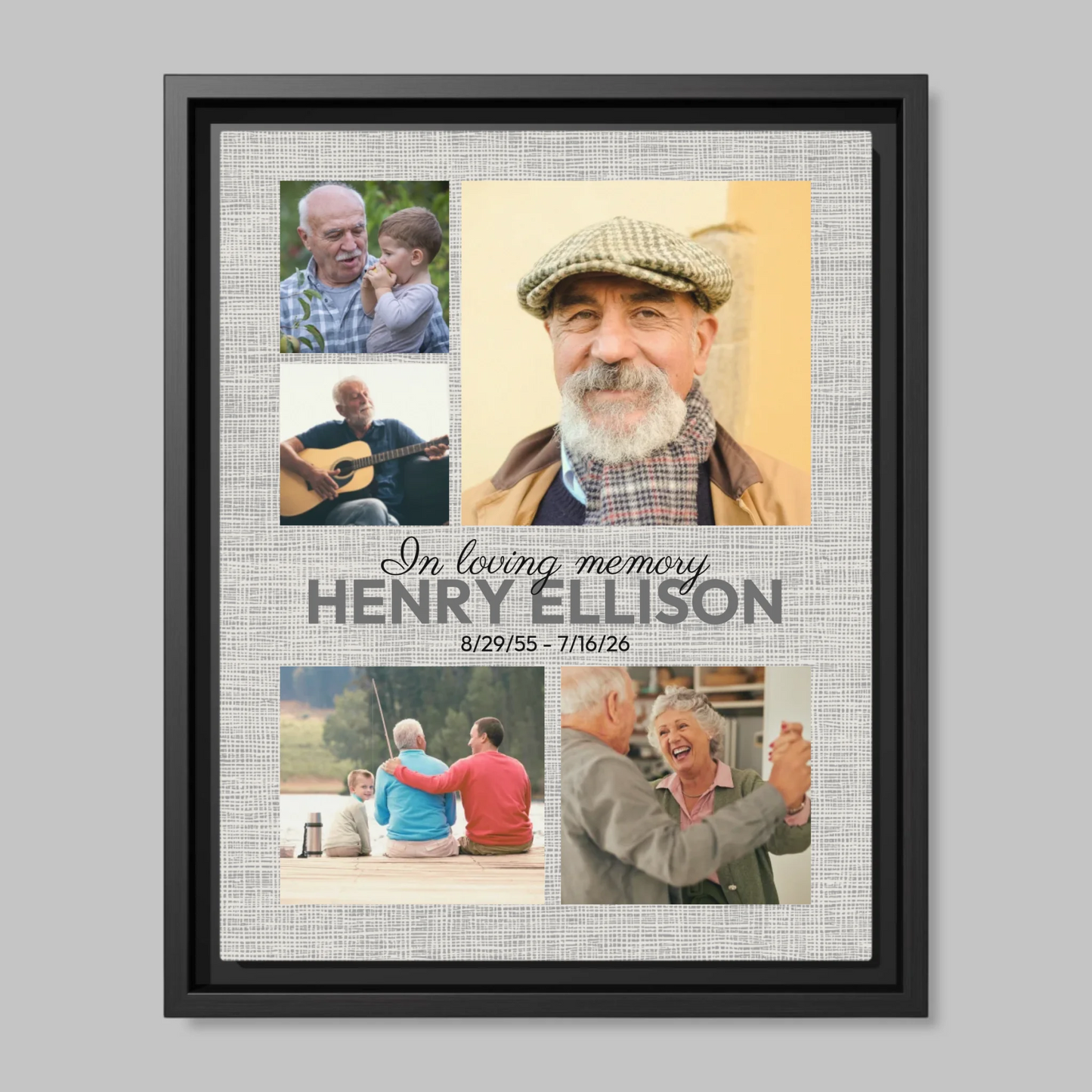 Black Framed Closeup 11x14 (11.14) Vertical Canvas Mockup