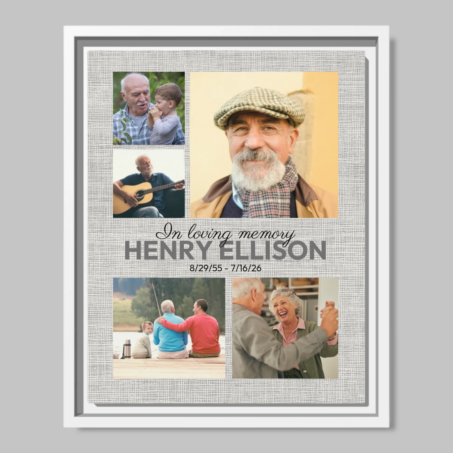 White Framed Closeup 11x14 (11.14) Vertical Canvas Mockup