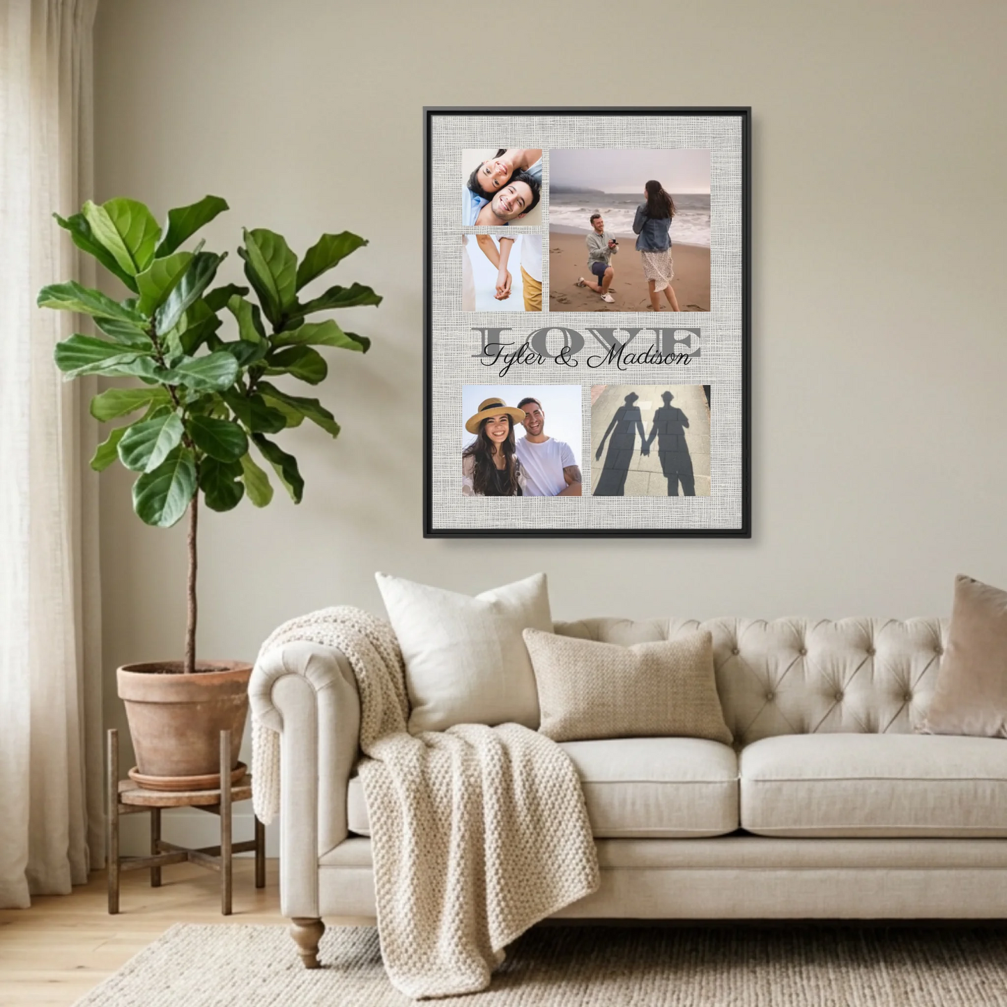 Black Framed 30x40 (3.4) Vertical Rectangular Canvas