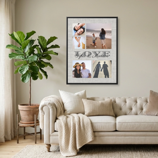 Black Framed 30x40 (3.4) Vertical Rectangular Canvas