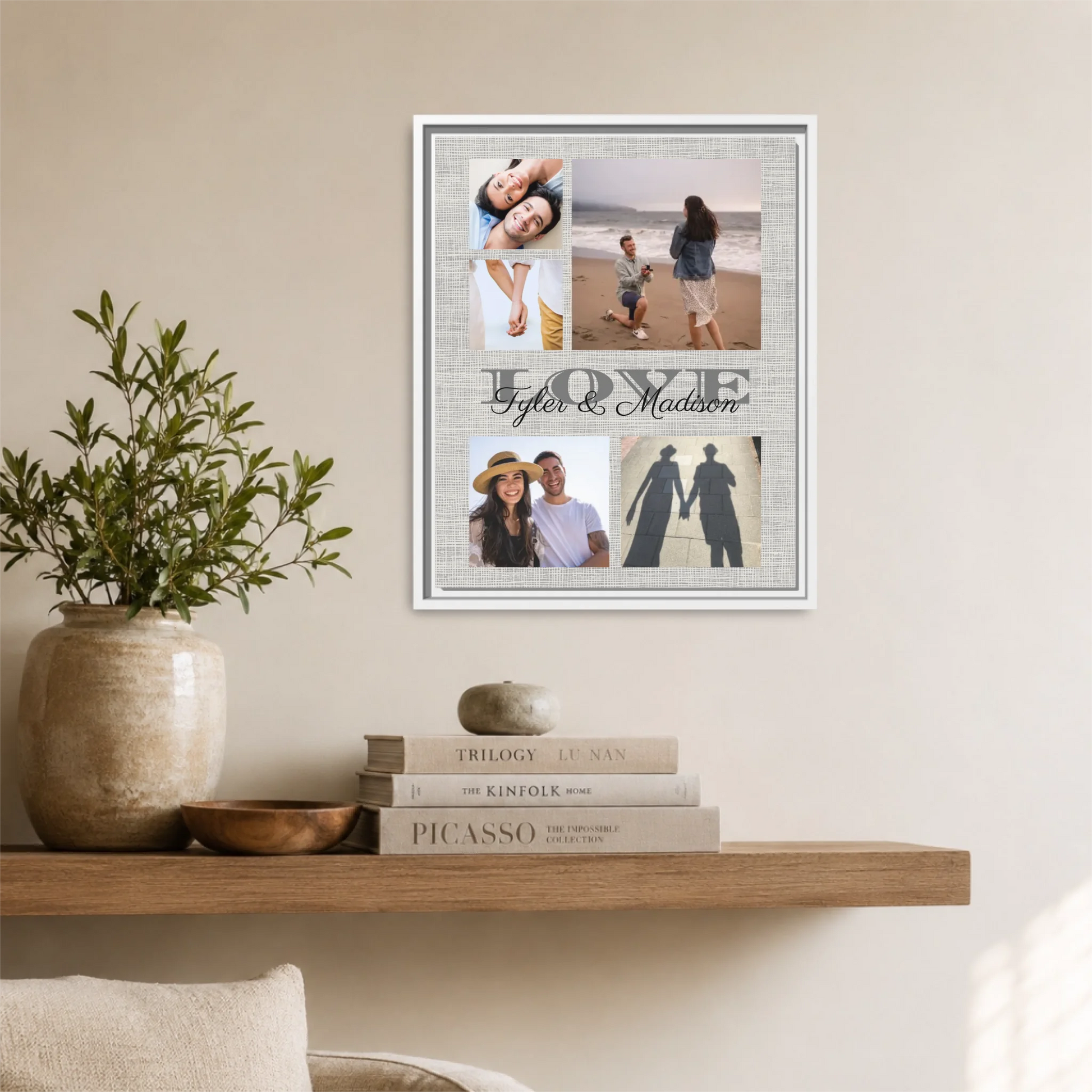 White Framed 16x20 Vertical Canvas (4.5) Mockup For TIB