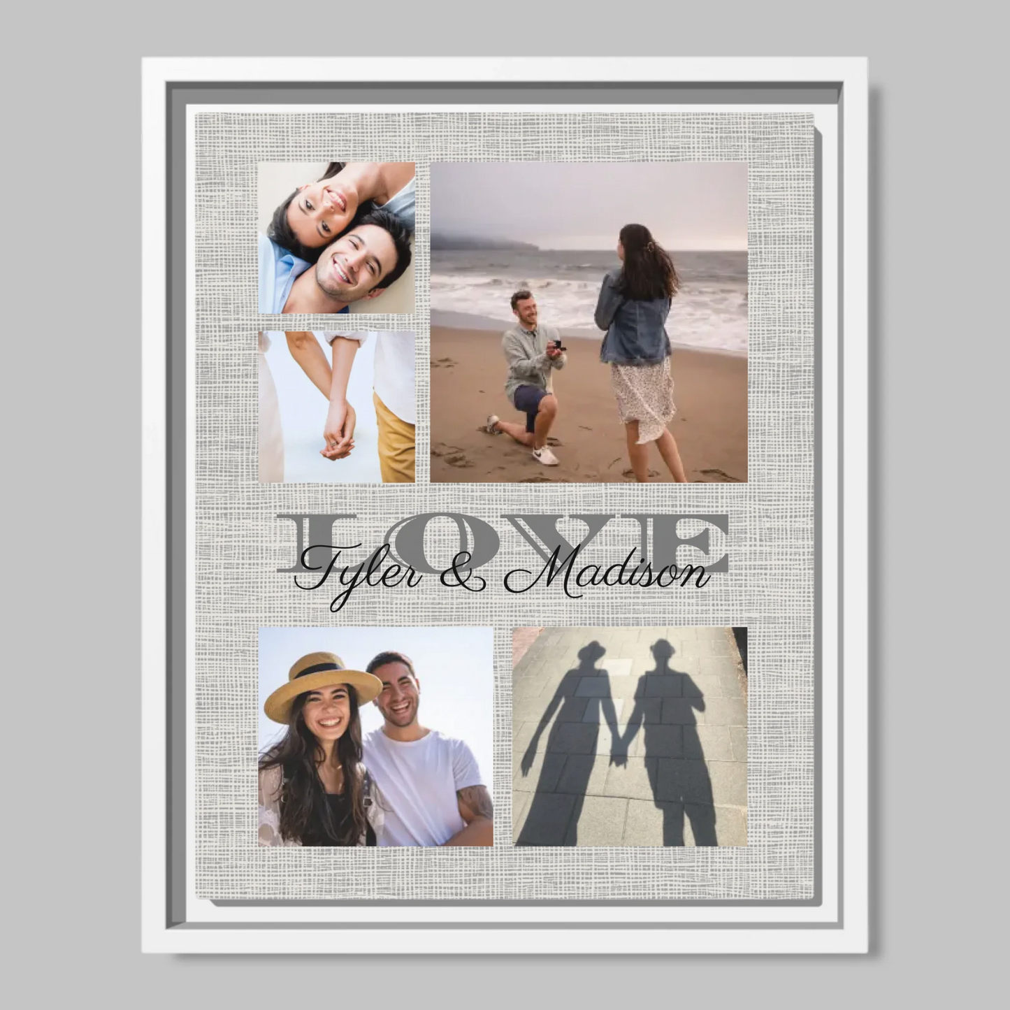 White Framed Closeup 11x14 (11.14) Vertical Canvas Mockup