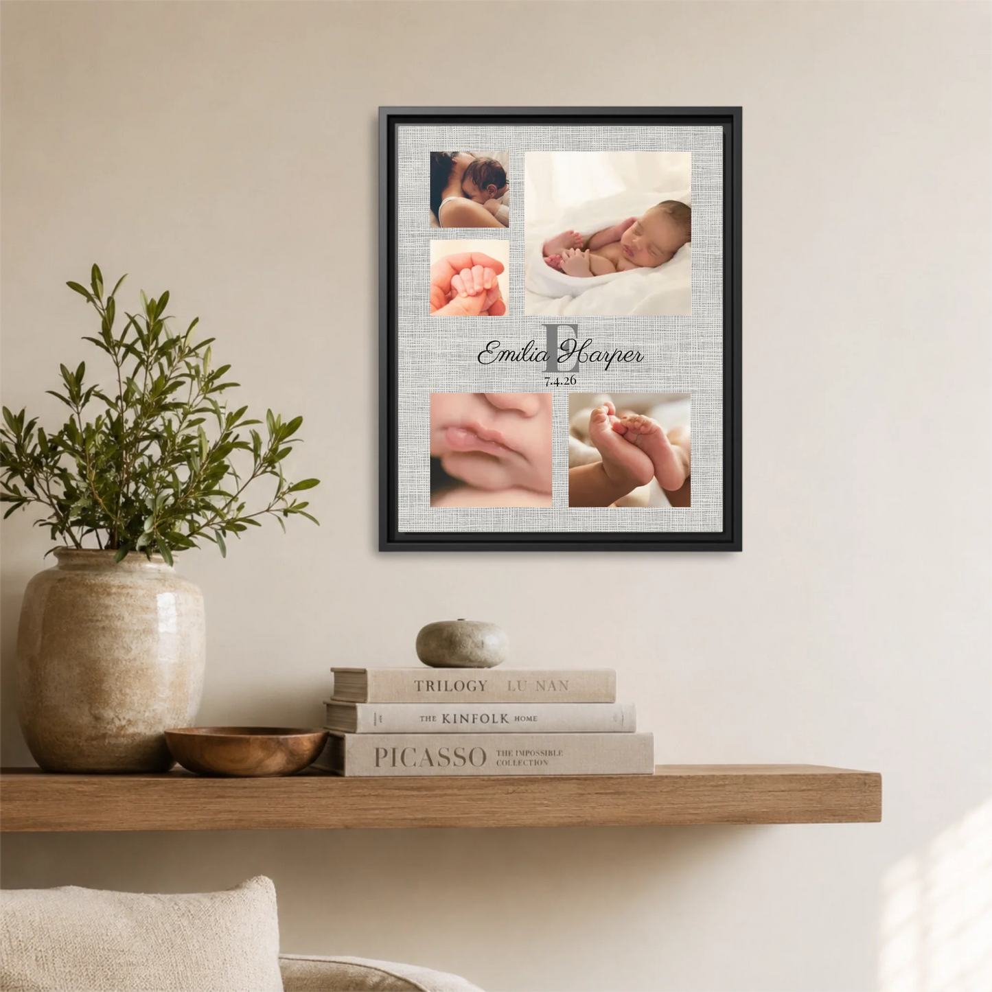 Black Framed 16x20 Vertical Canvas (4.5) Mockup For TIB