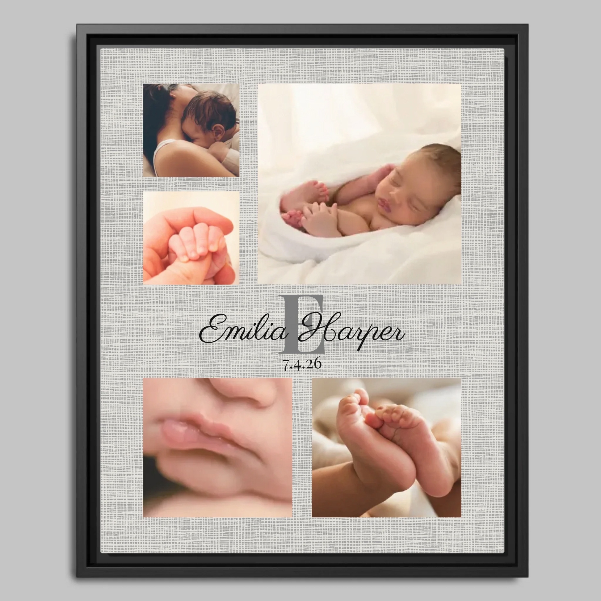 Black Framed Closeup 16x20 Vertical Canvas (4.5) Mockup For TIB