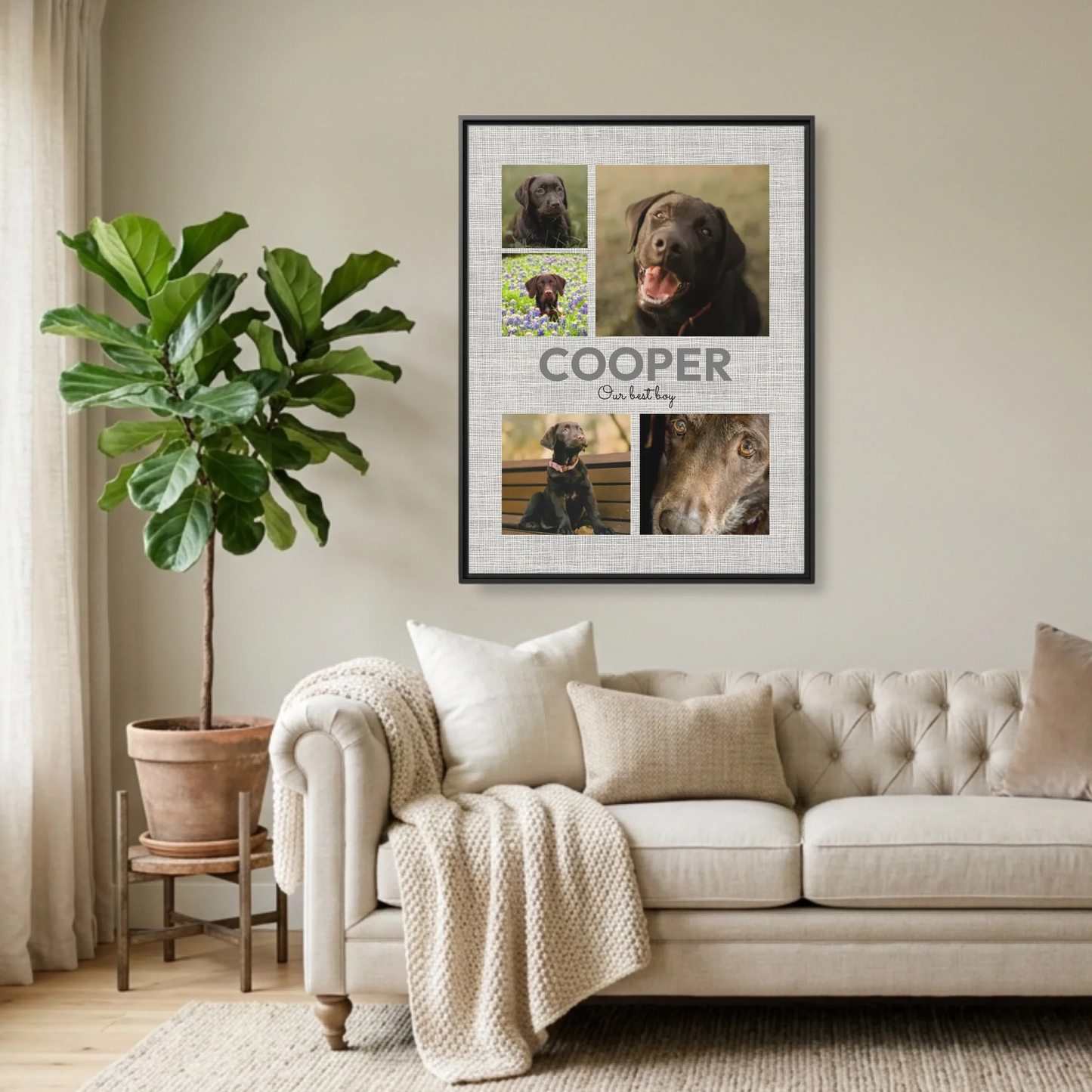Black Framed 30x40 (3.4) Vertical Rectangular Canvas