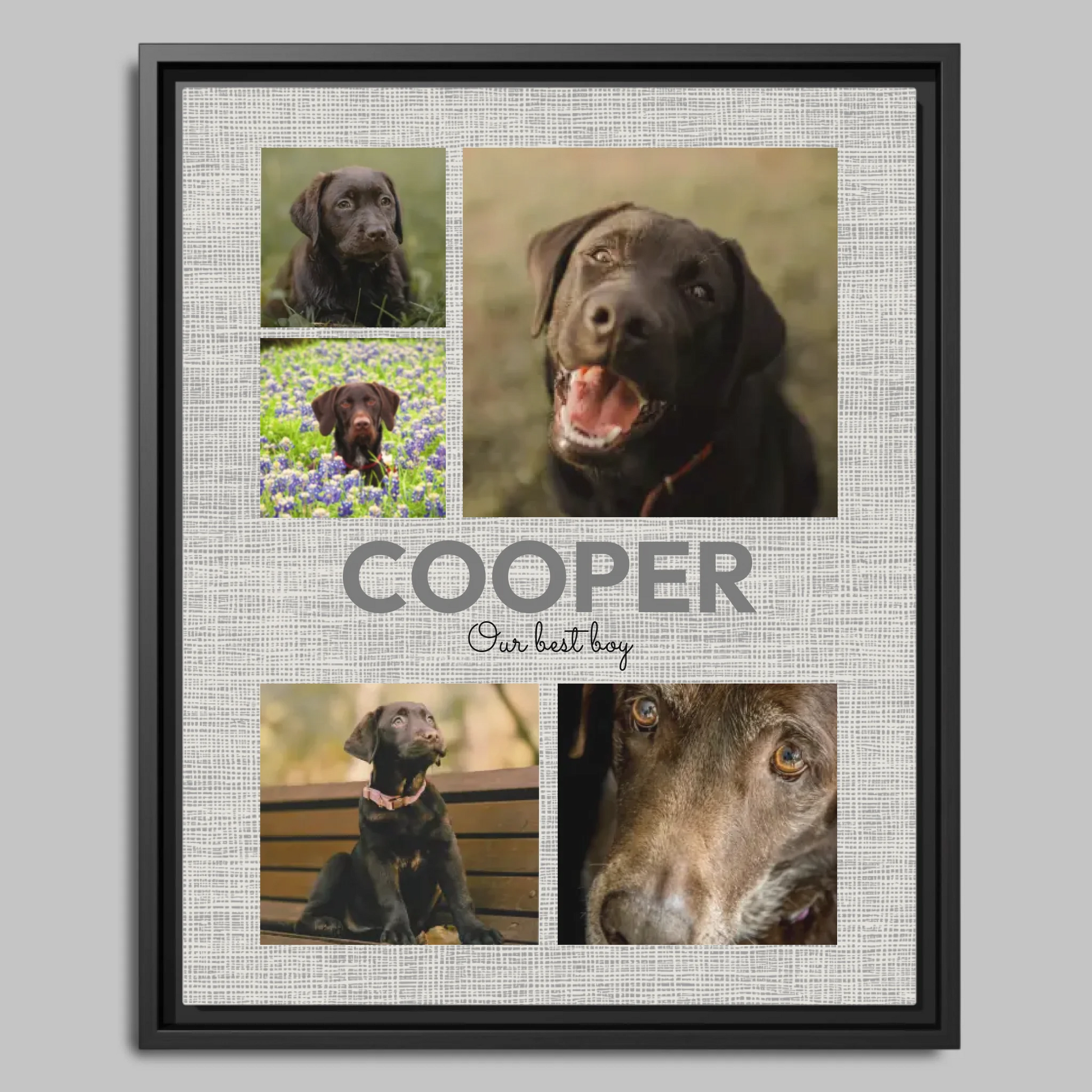 Black Framed Closeup 16x20 Vertical Canvas (4.5) Mockup For TIB