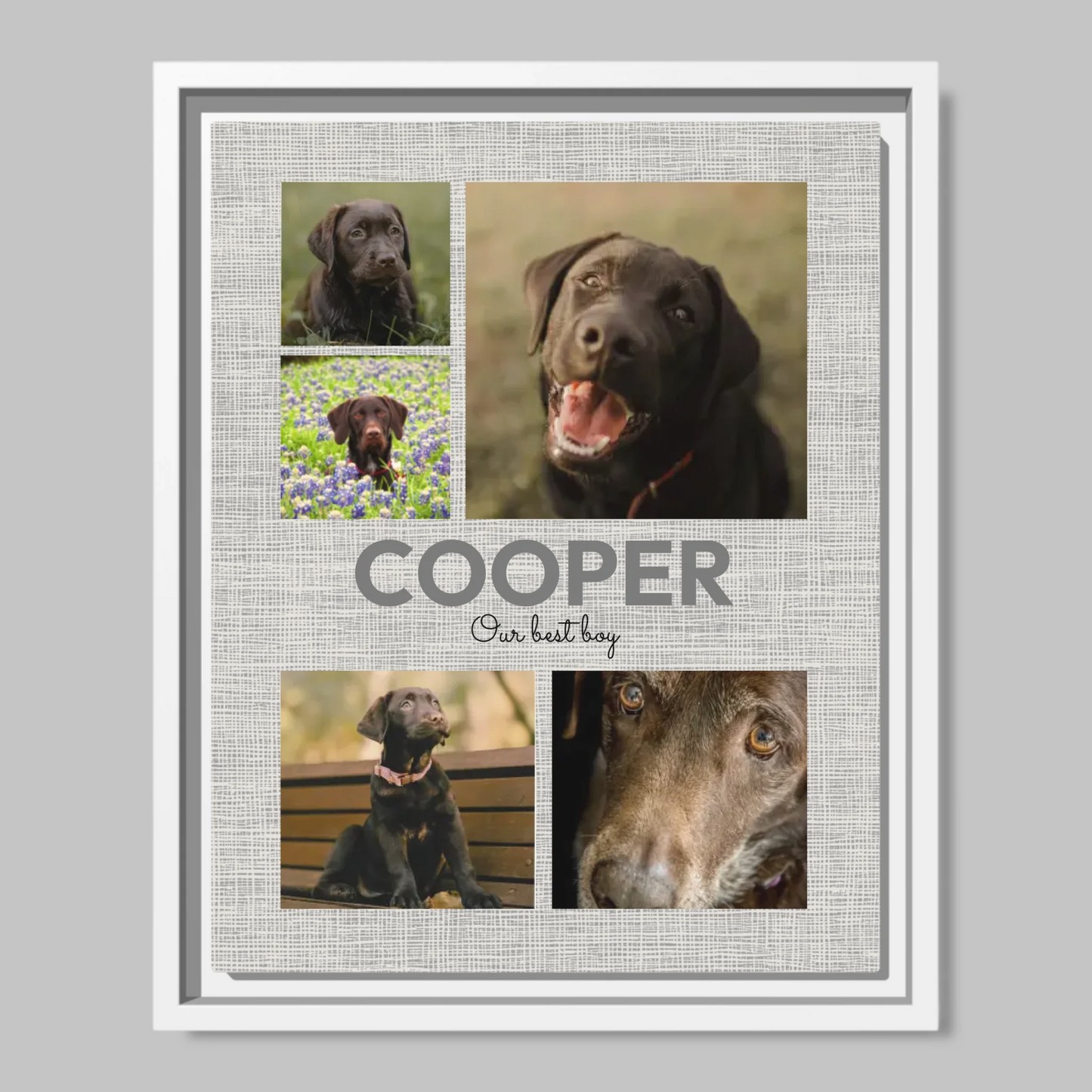 White Framed Closeup 11x14 (11.14) Vertical Canvas Mockup