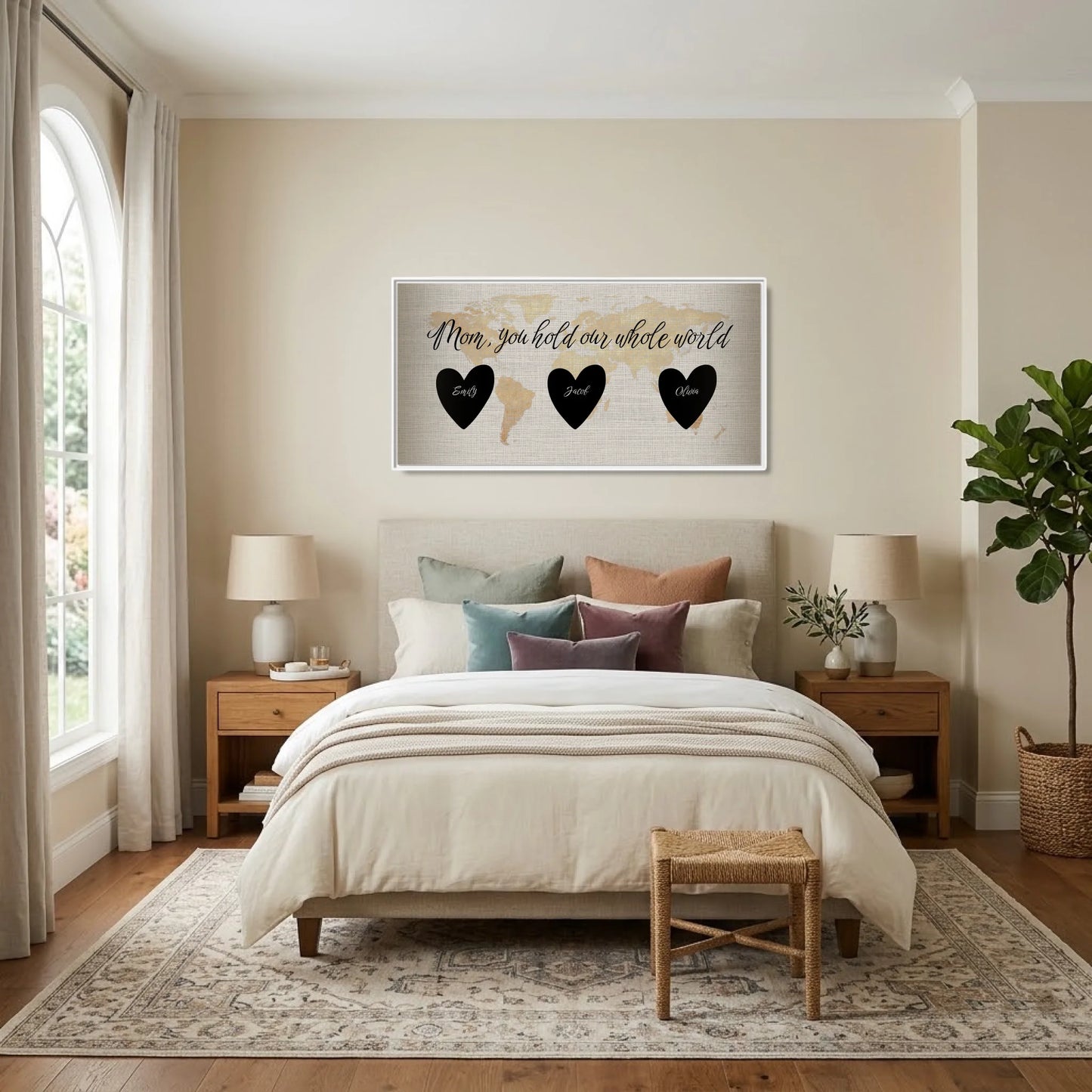 Bedroom - Nice Colors White Framed Wide Format 2.1 Mockup