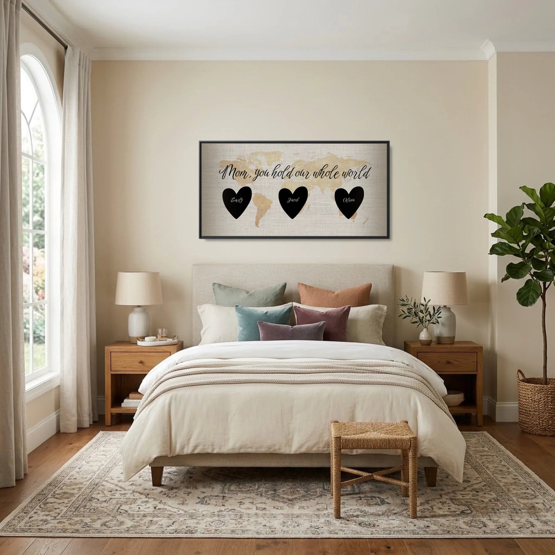 Bedroom - Nice Colors Black Framed Wide Format 2.1 Mockup