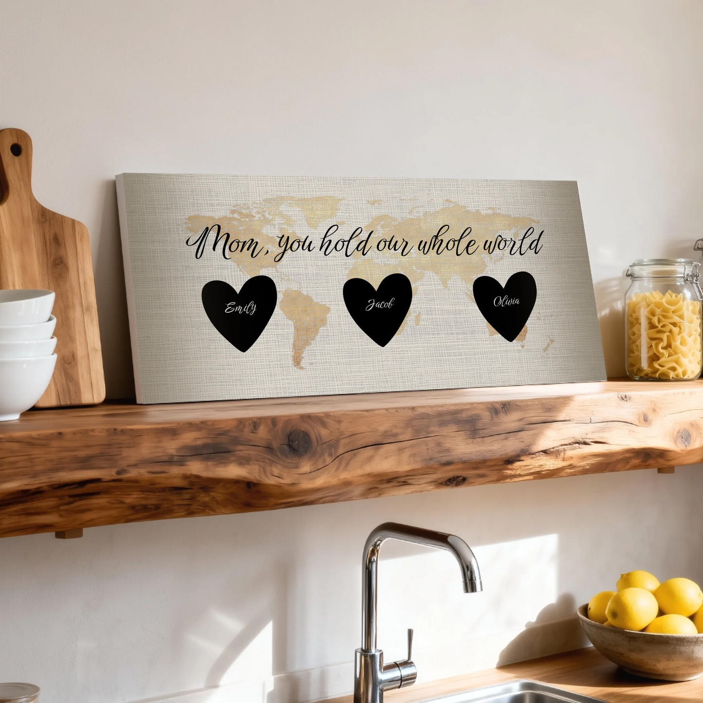 Shelf over kitchen sink unframed wide format 2.1