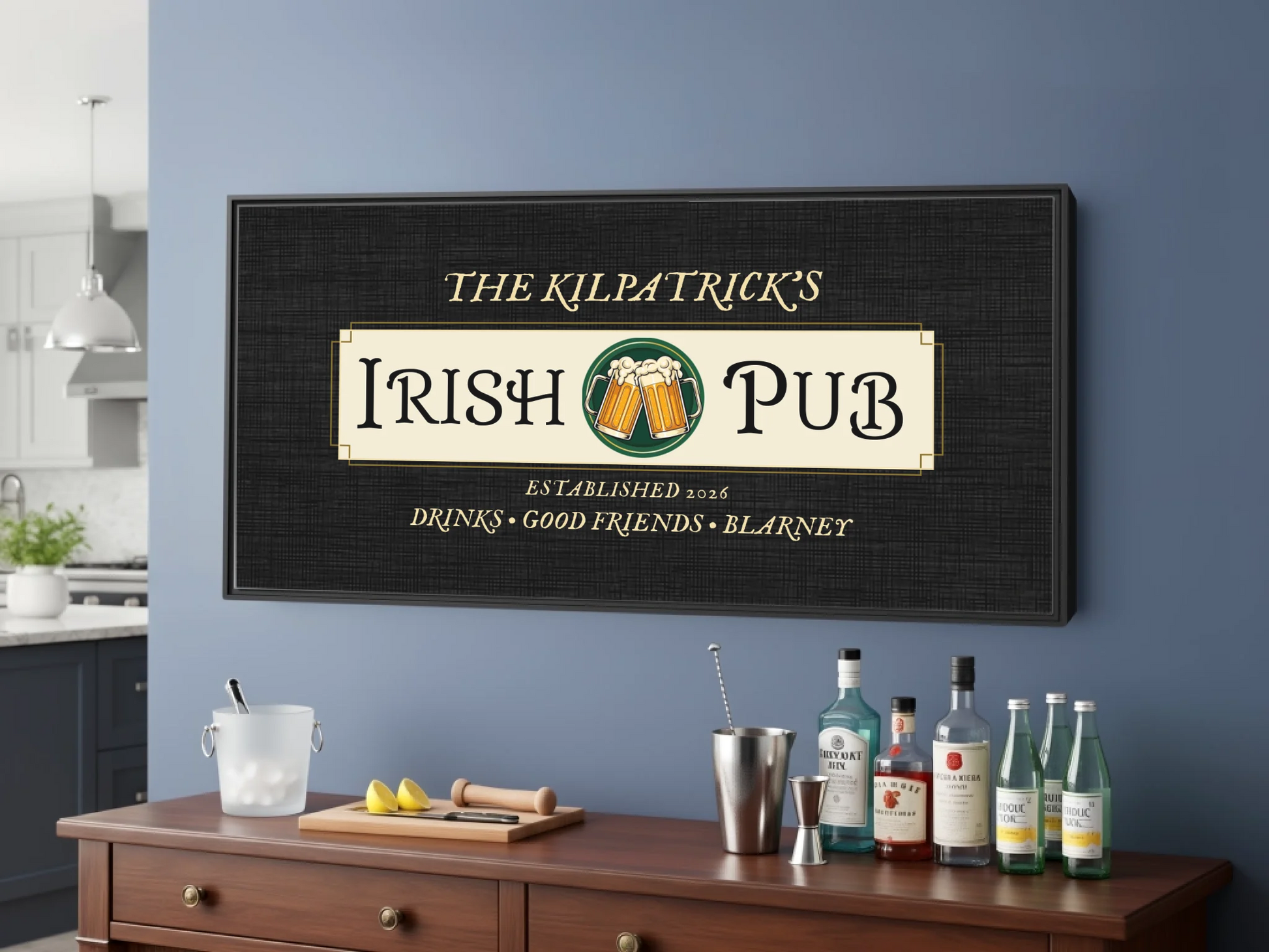 Bar Black Frame wide format 2.1 mockup