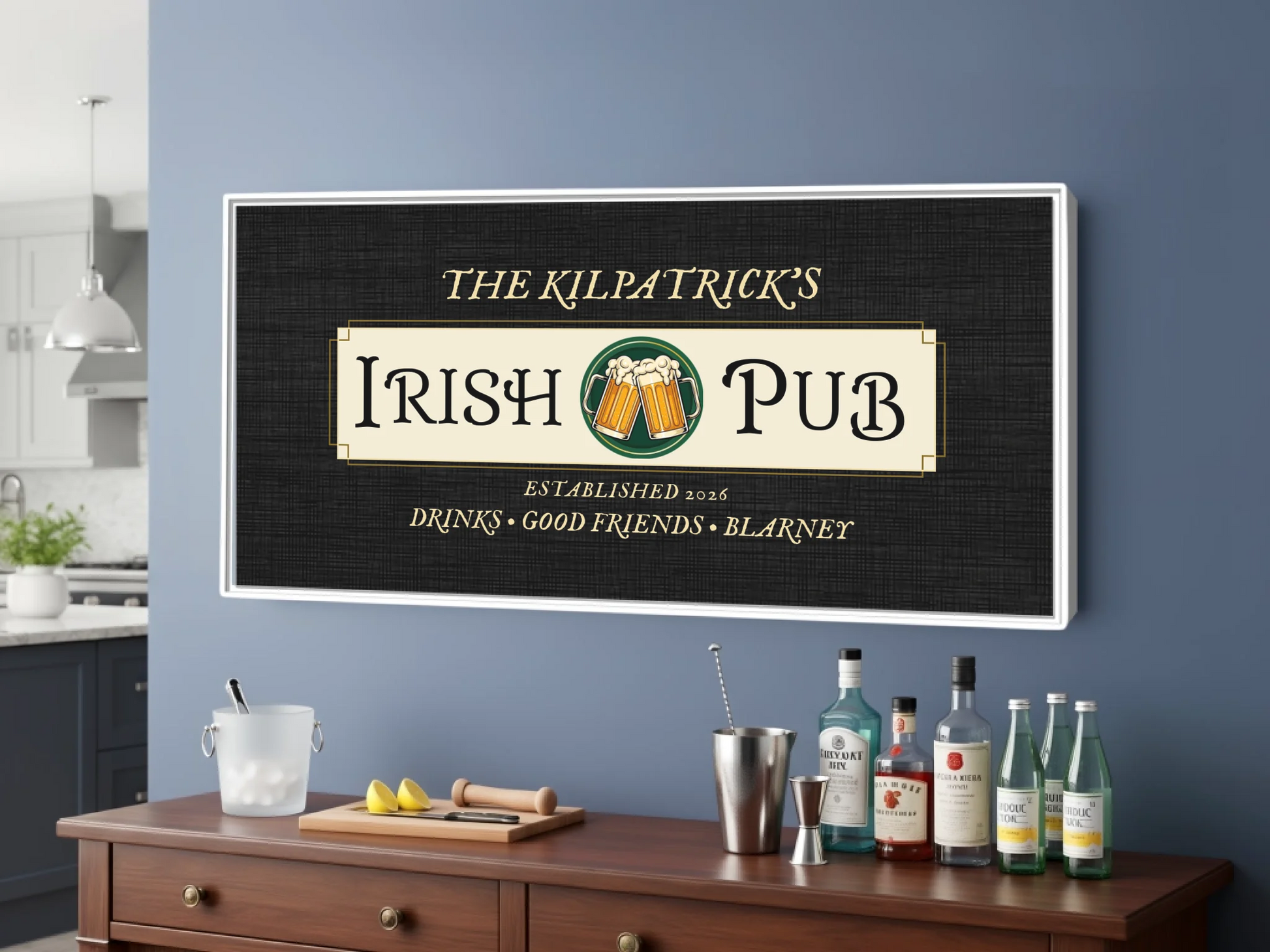 Bar White frame wide format 2.1 mockup