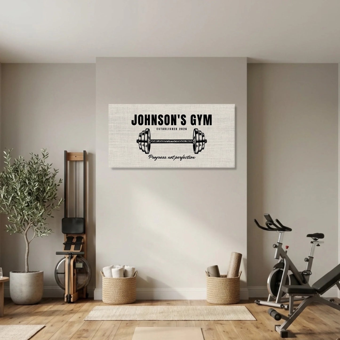 Gym Unframed Wide Format 2.1 Canvas Mockup