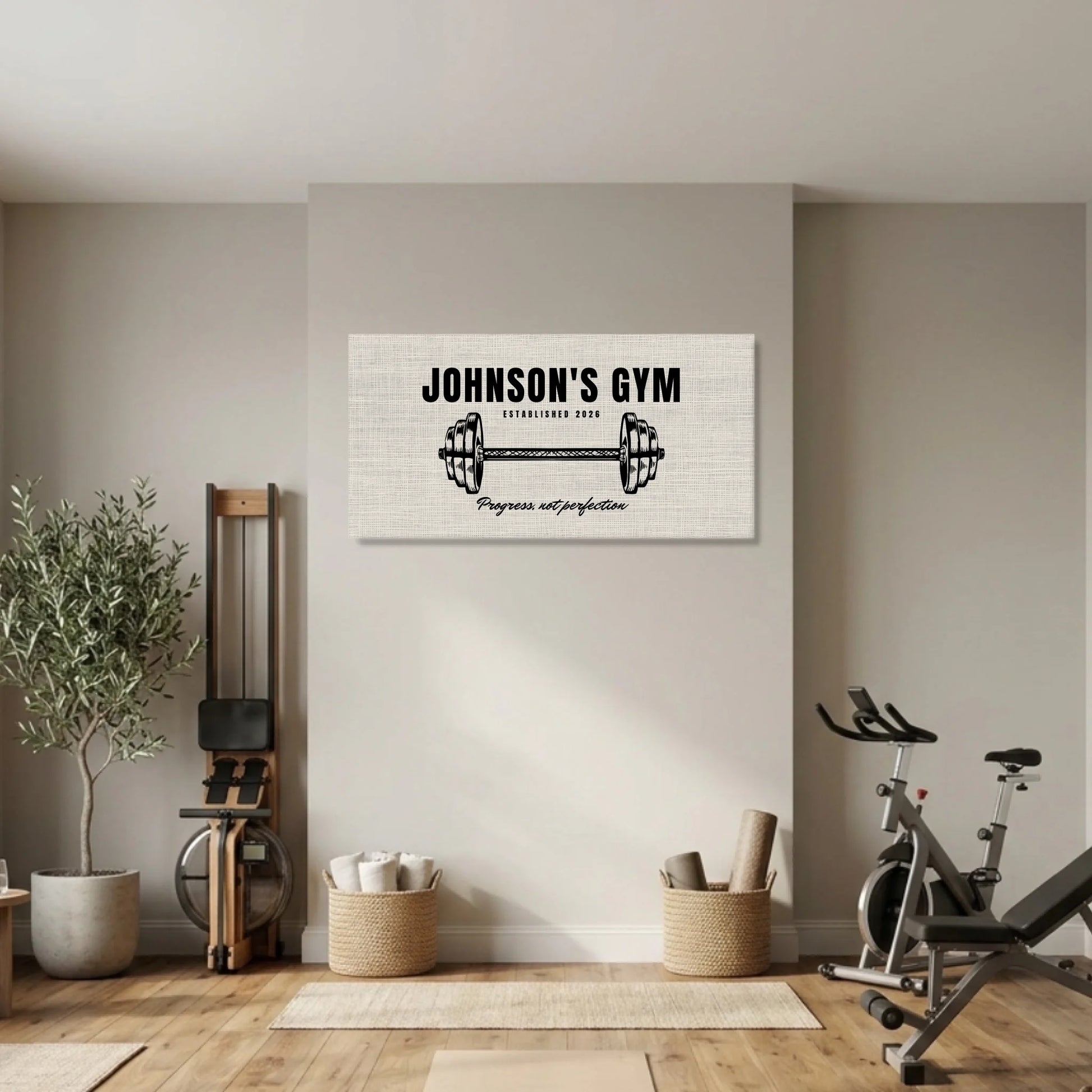Gym Unframed Wide Format 2.1 Canvas Mockup