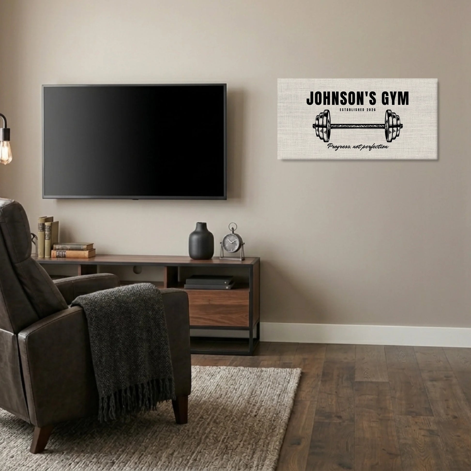 Man Cave Unframed Wide Format 2.1 Canvas Mockup