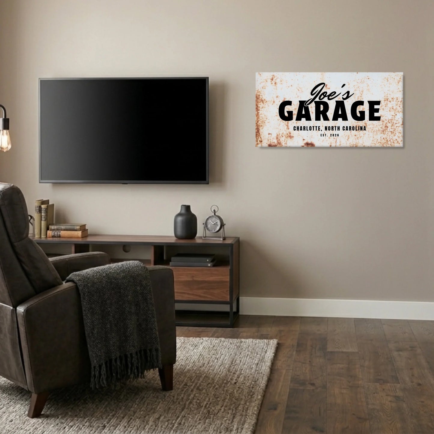 Man Cave Unframed Wide Format 2.1 Canvas Mockup