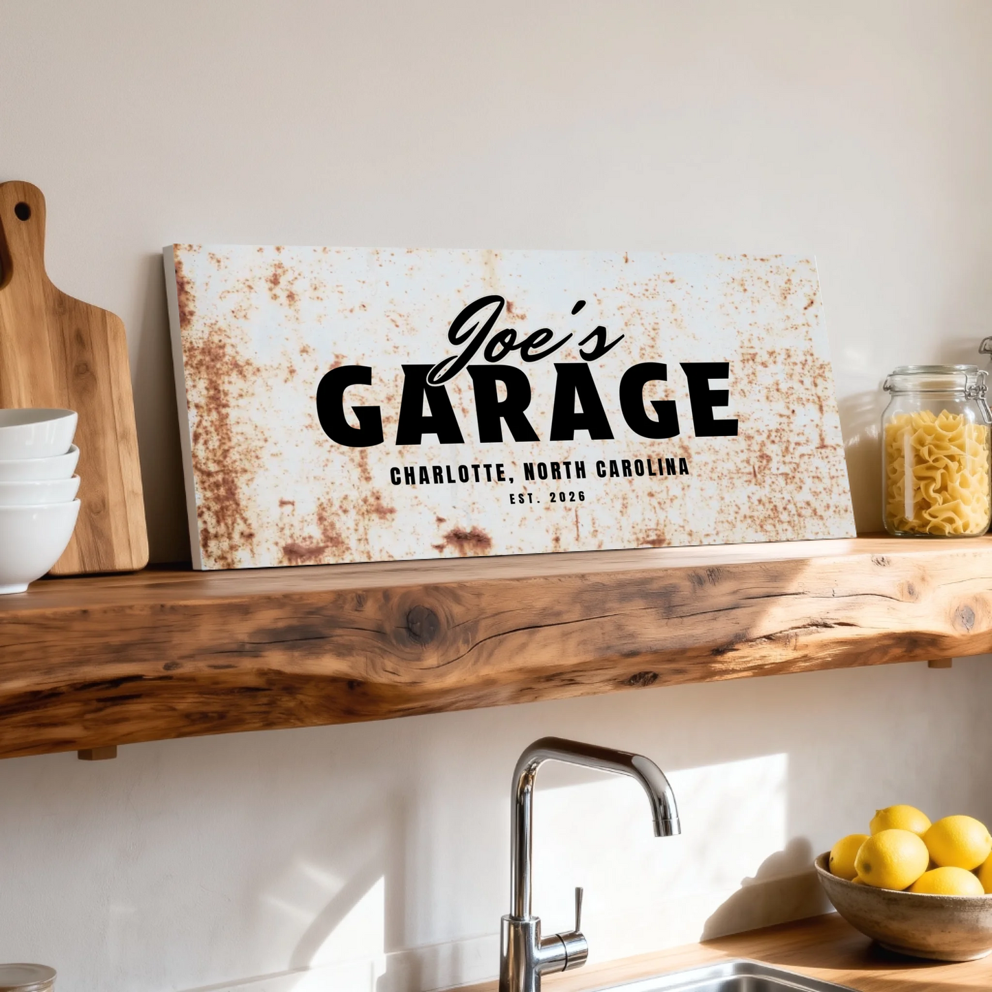 Shelf over kitchen sink unframed wide format 2.1