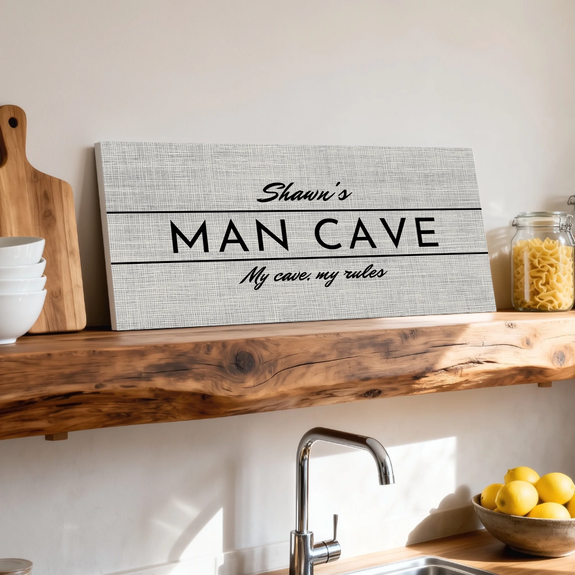 Shelf over kitchen sink unframed wide format 2.1