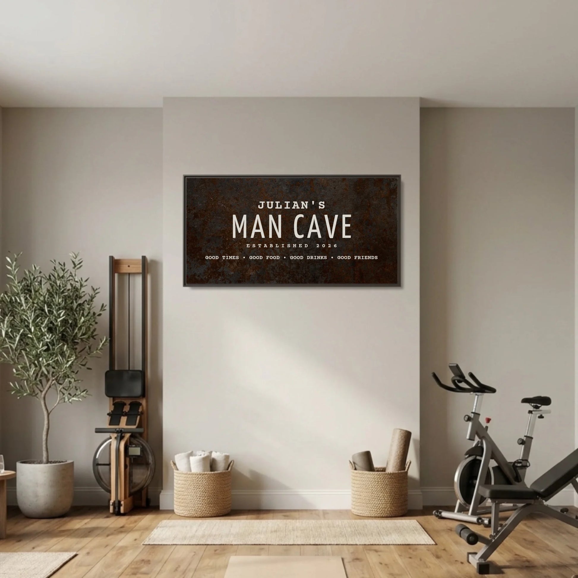 Gym Espresso Framed Wide Format 2.1 Canvas Mockup
