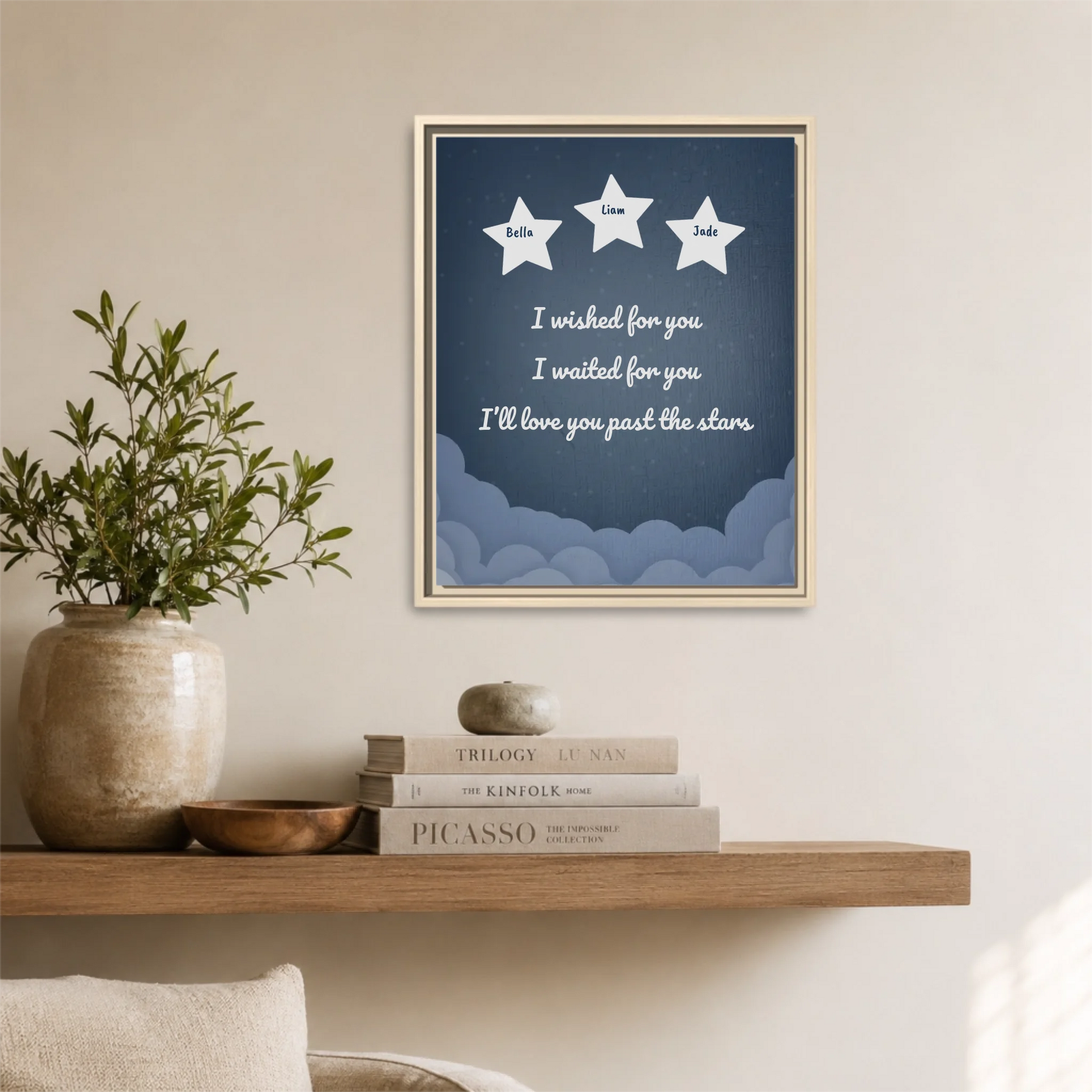 Natural Framed 16x20 Vertical Canvas (4.5) Mockup For TIB
