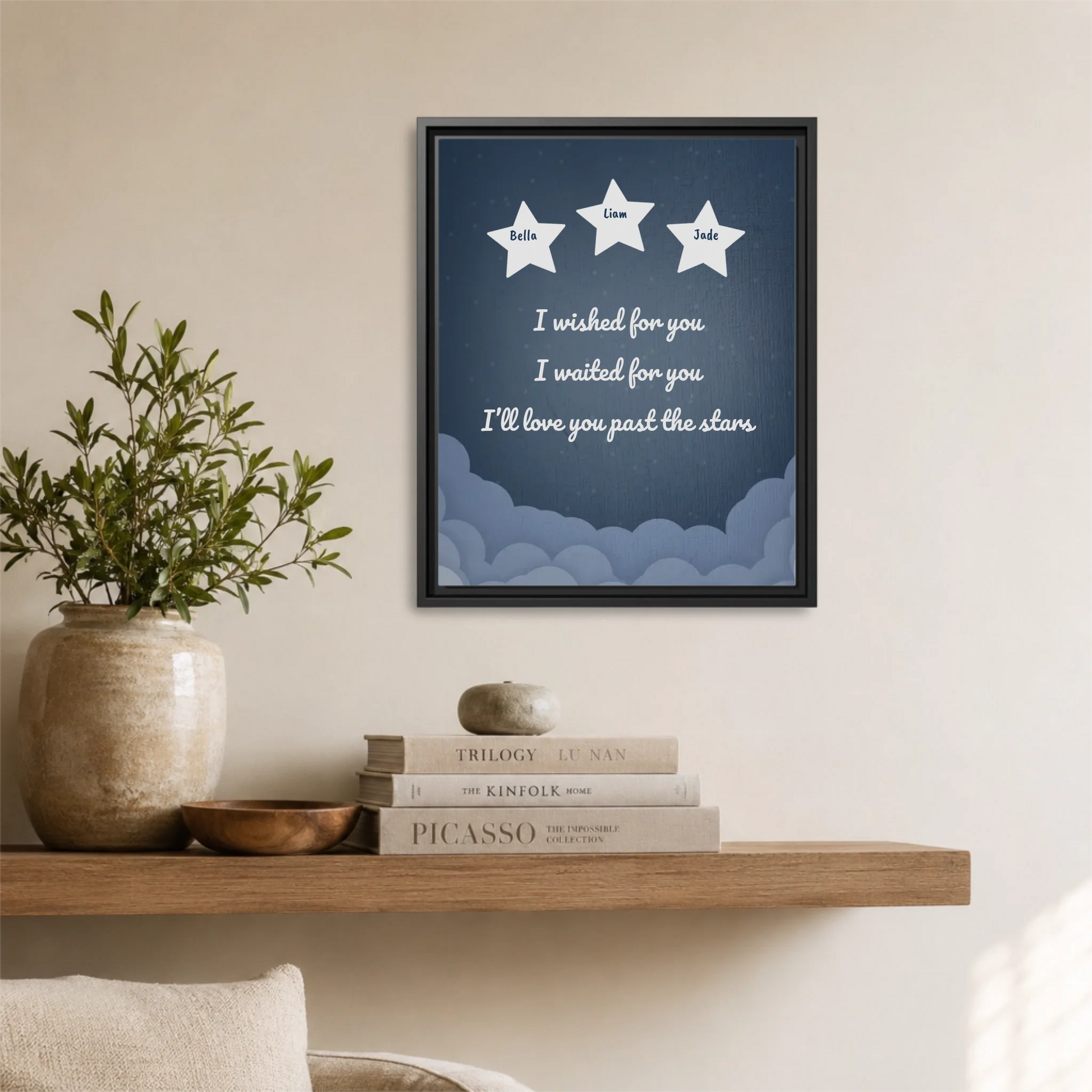 Black Framed 16x20 Vertical Canvas (4.5) Mockup For TIB
