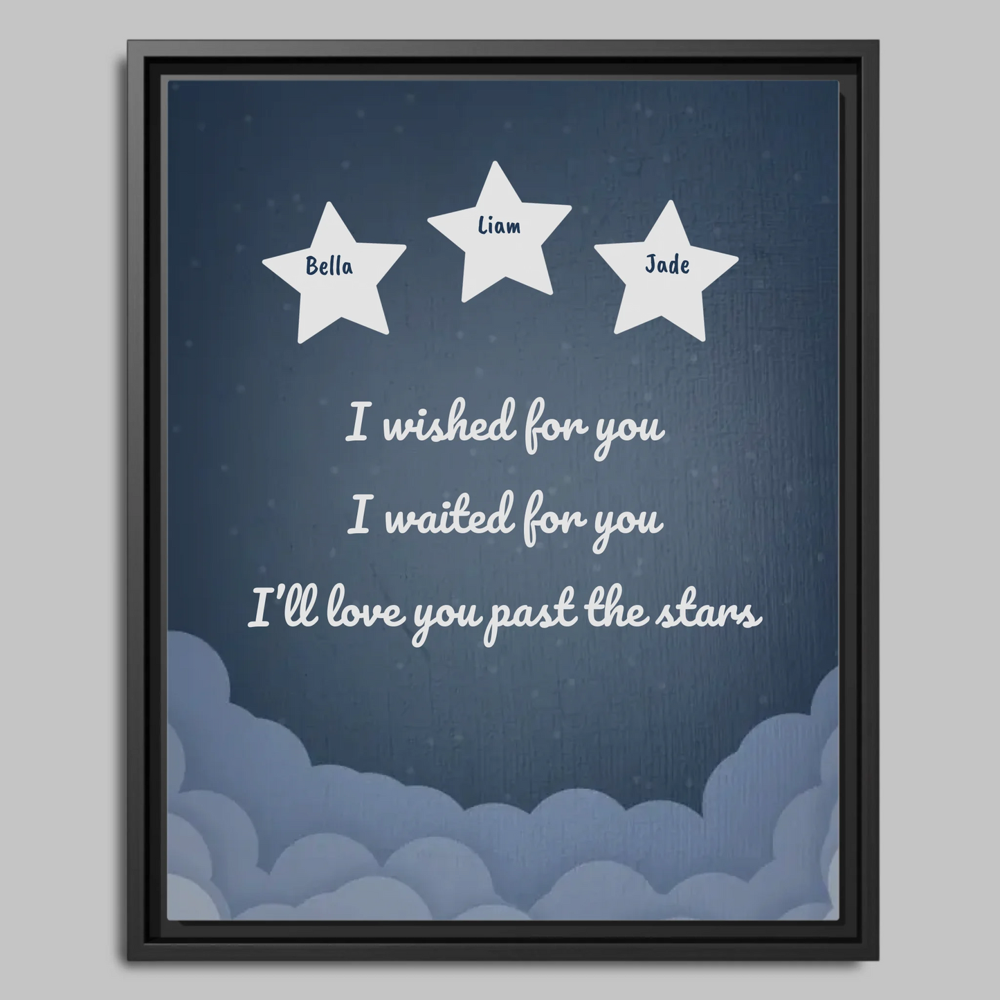 Black Framed Closeup 16x20 Vertical Canvas (4.5) Mockup For TIB