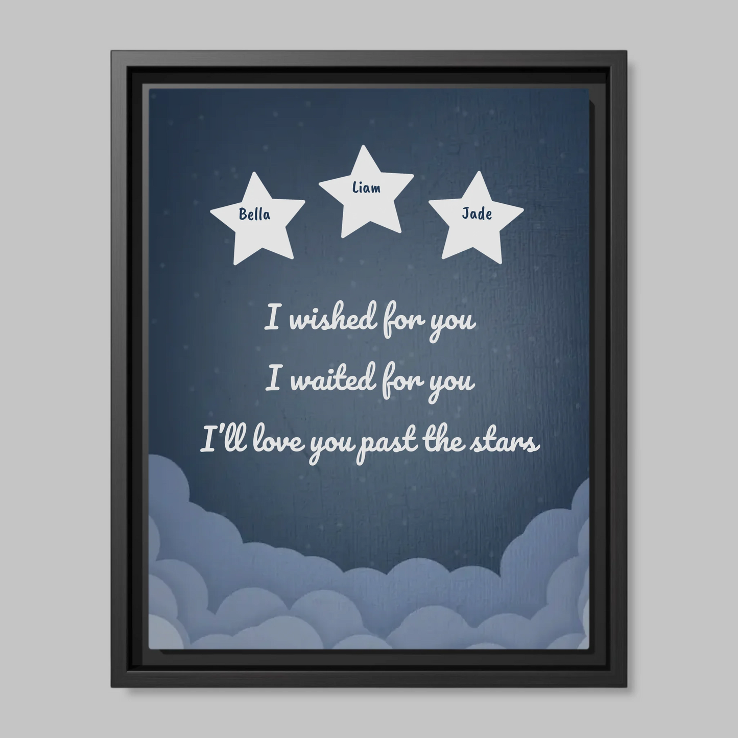 Black Framed Closeup 11x14 (11.14) Vertical Canvas Mockup