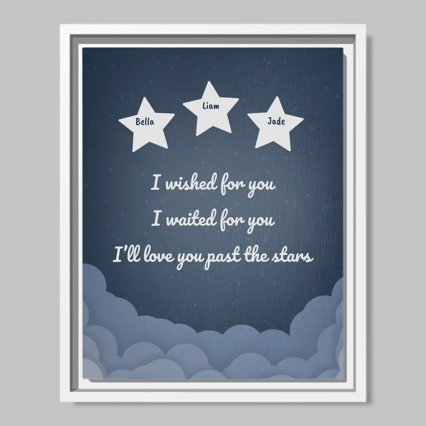 White Framed Closeup 11x14 (11.14) Vertical Canvas Mockup