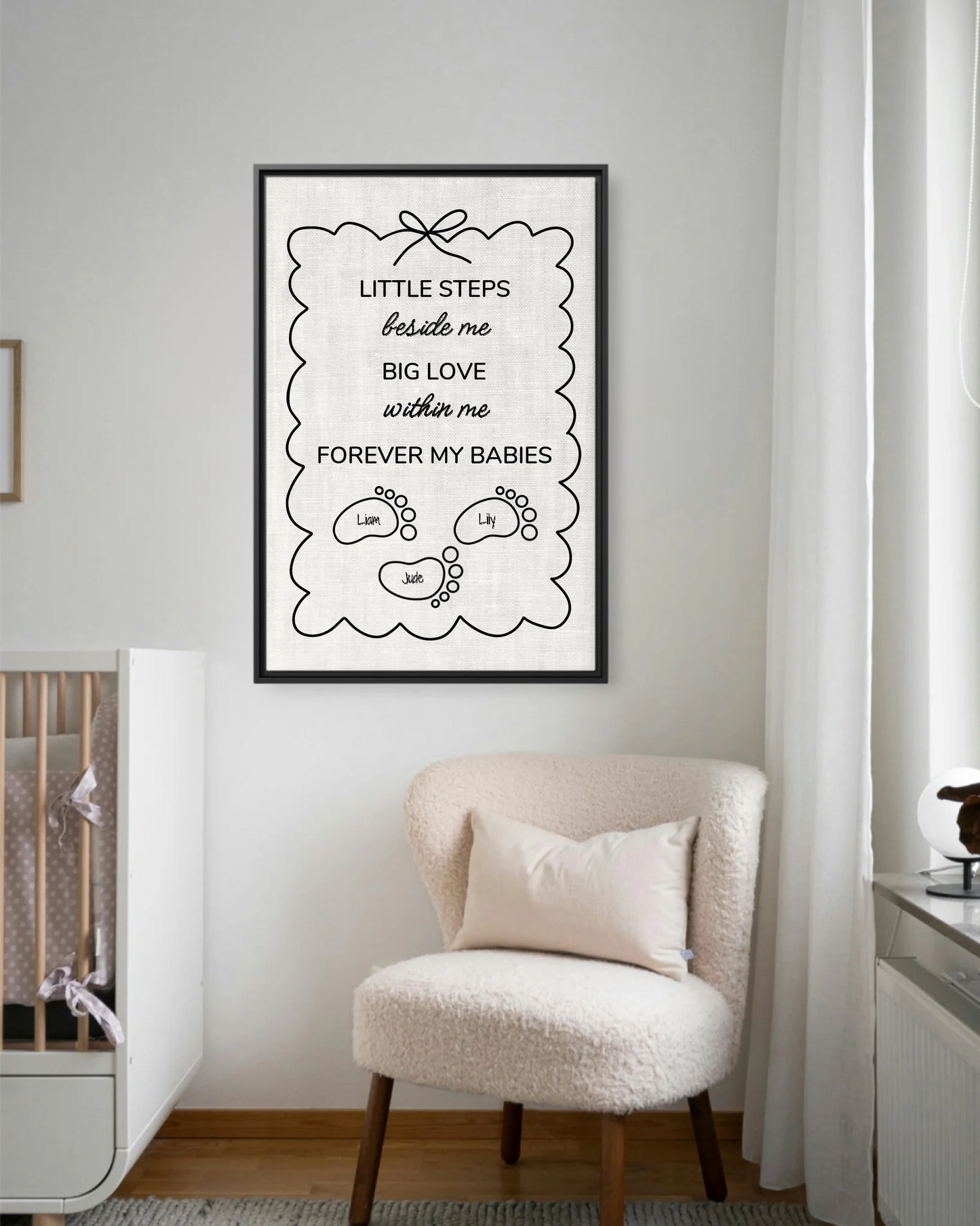 Nursery Chair Blk Vertical 30x40 Mockup