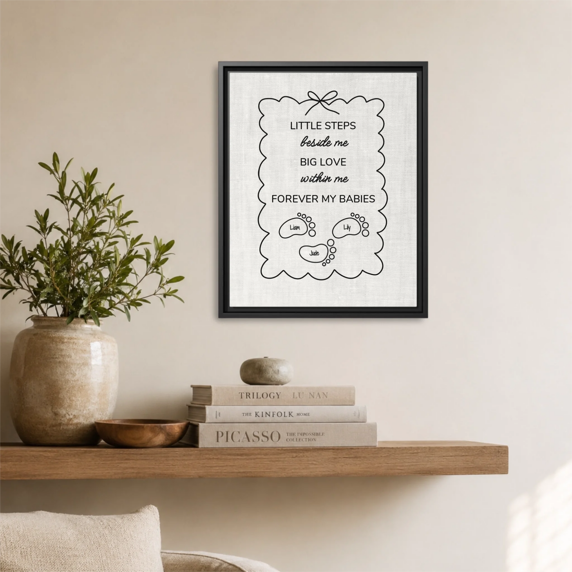 Black Framed 16x20 Vertical Canvas (4.5) Mockup For TIB